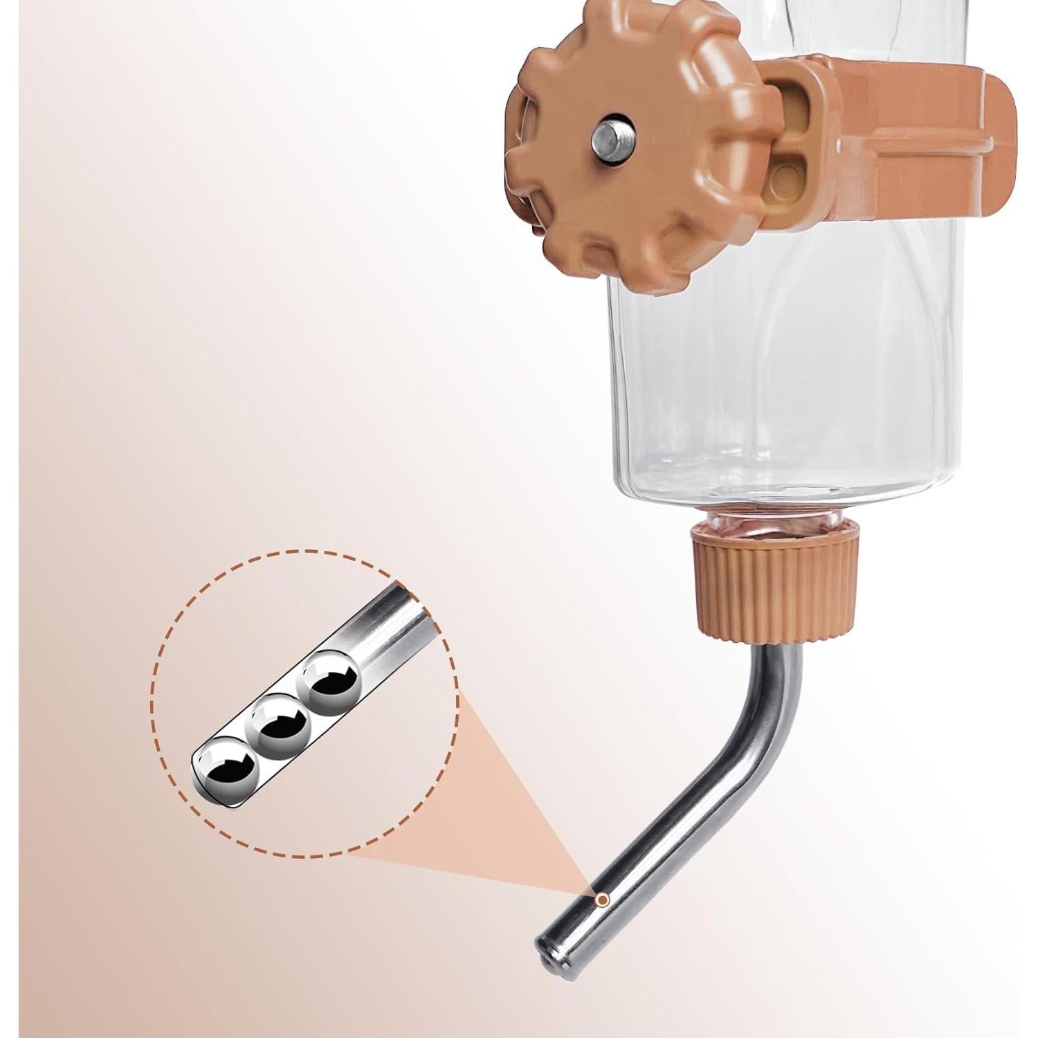 Botella de Agua Sin Goteo LOS ANDES 355ml Naranja para Pequeños Animales