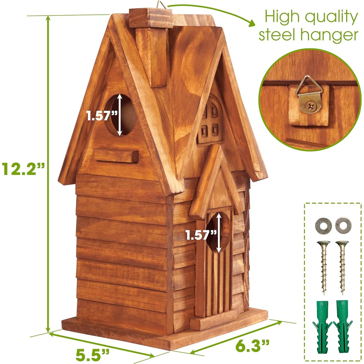 Casa para Aves MIXUMON de Madera para 2 Familias - Estilo 11