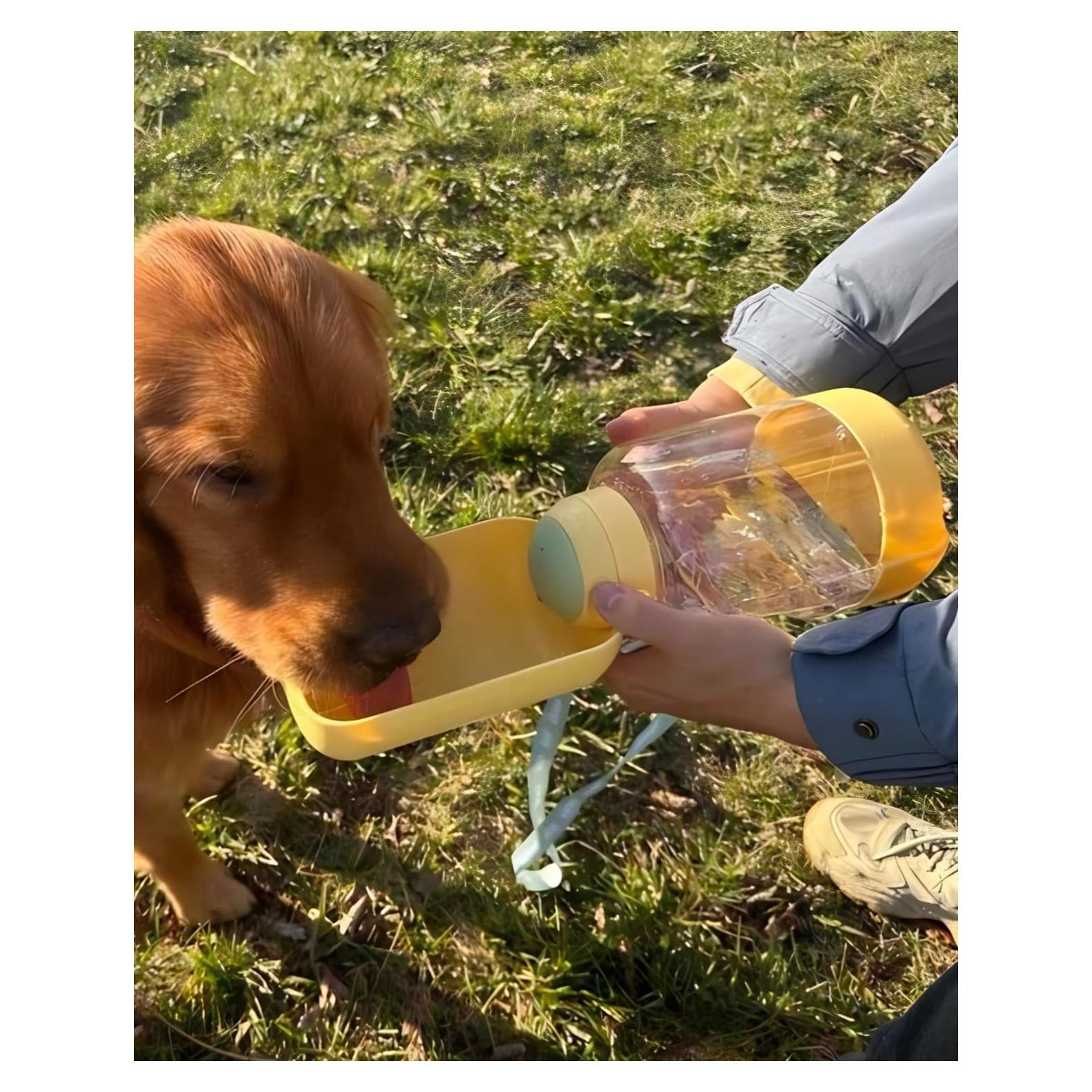 Botella de Agua y Tazón 2 en 1 para Perros TianfuSpanda 1.04L