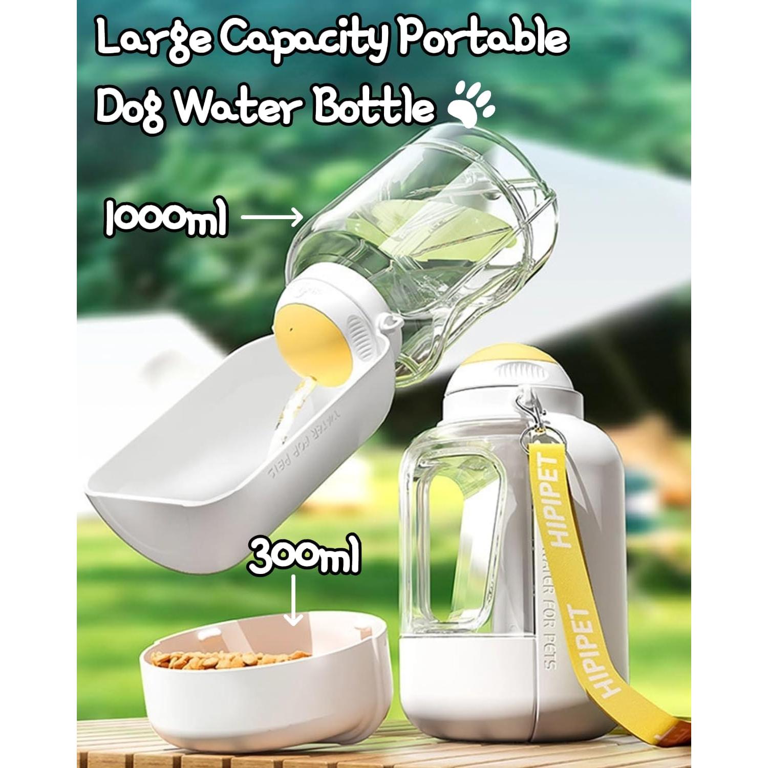 Botella de Agua y Tazón 2 en 1 para Perros TianfuSpanda 1.04L