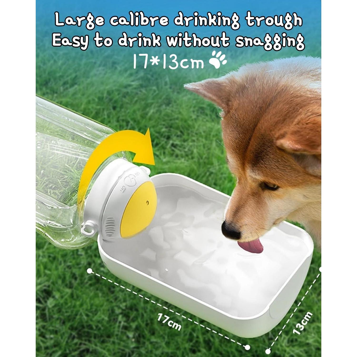 Botella de Agua y Tazón 2 en 1 para Perros TianfuSpanda 1.04L