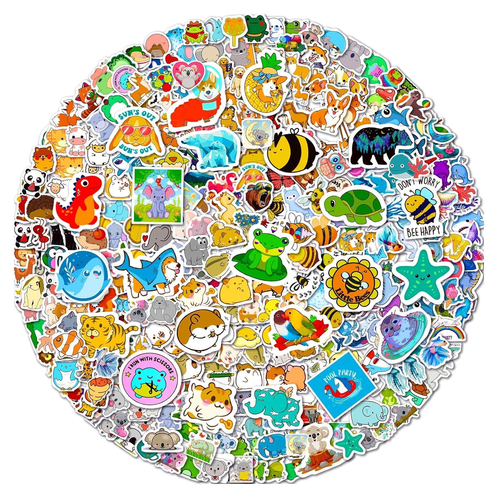 Stickers de Animales Lindos Arme - 400 Pcs Impermeables
