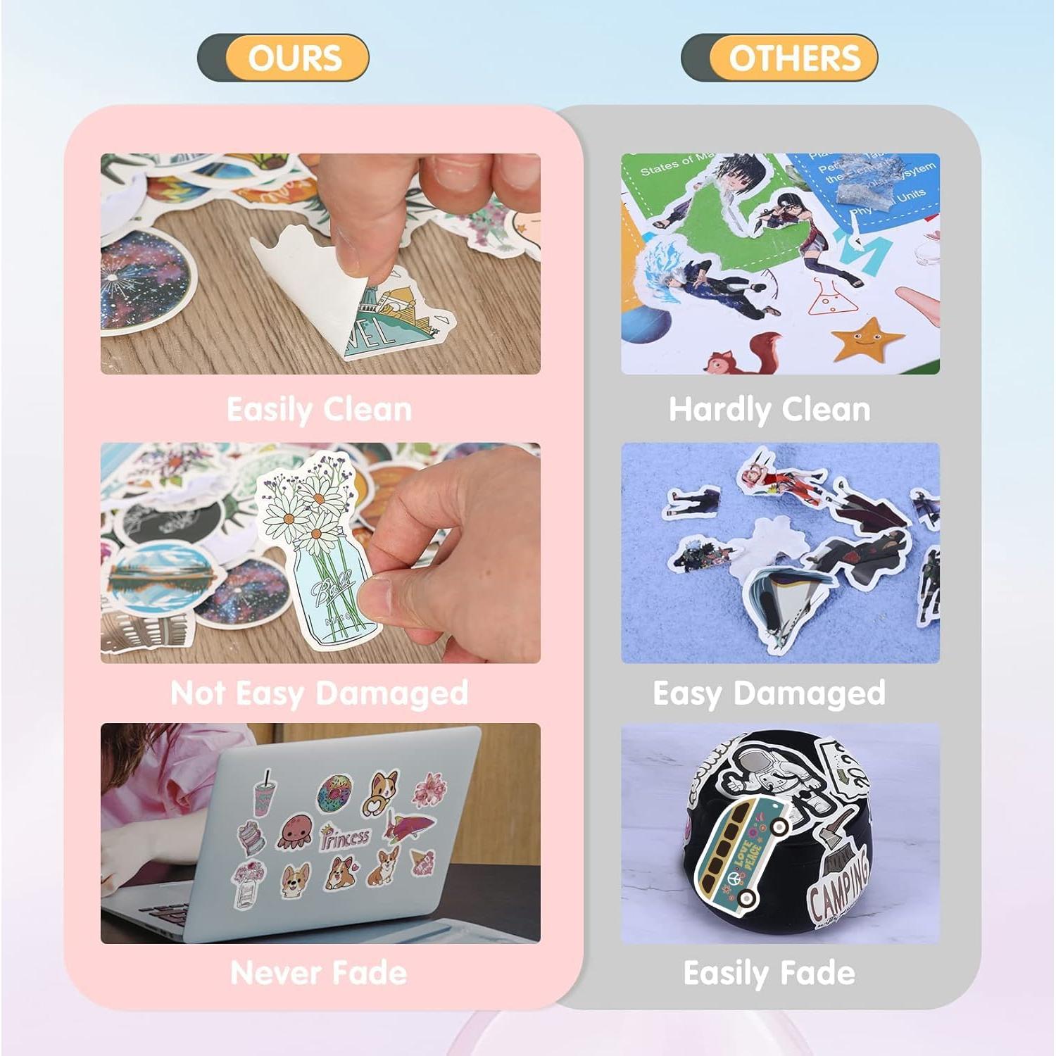 Stickers de Animales Lindos Arme - 400 Pcs Impermeables