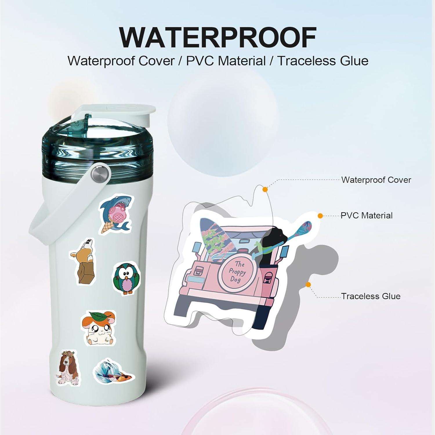 Stickers de Animales Lindos Arme - 400 Pcs Impermeables