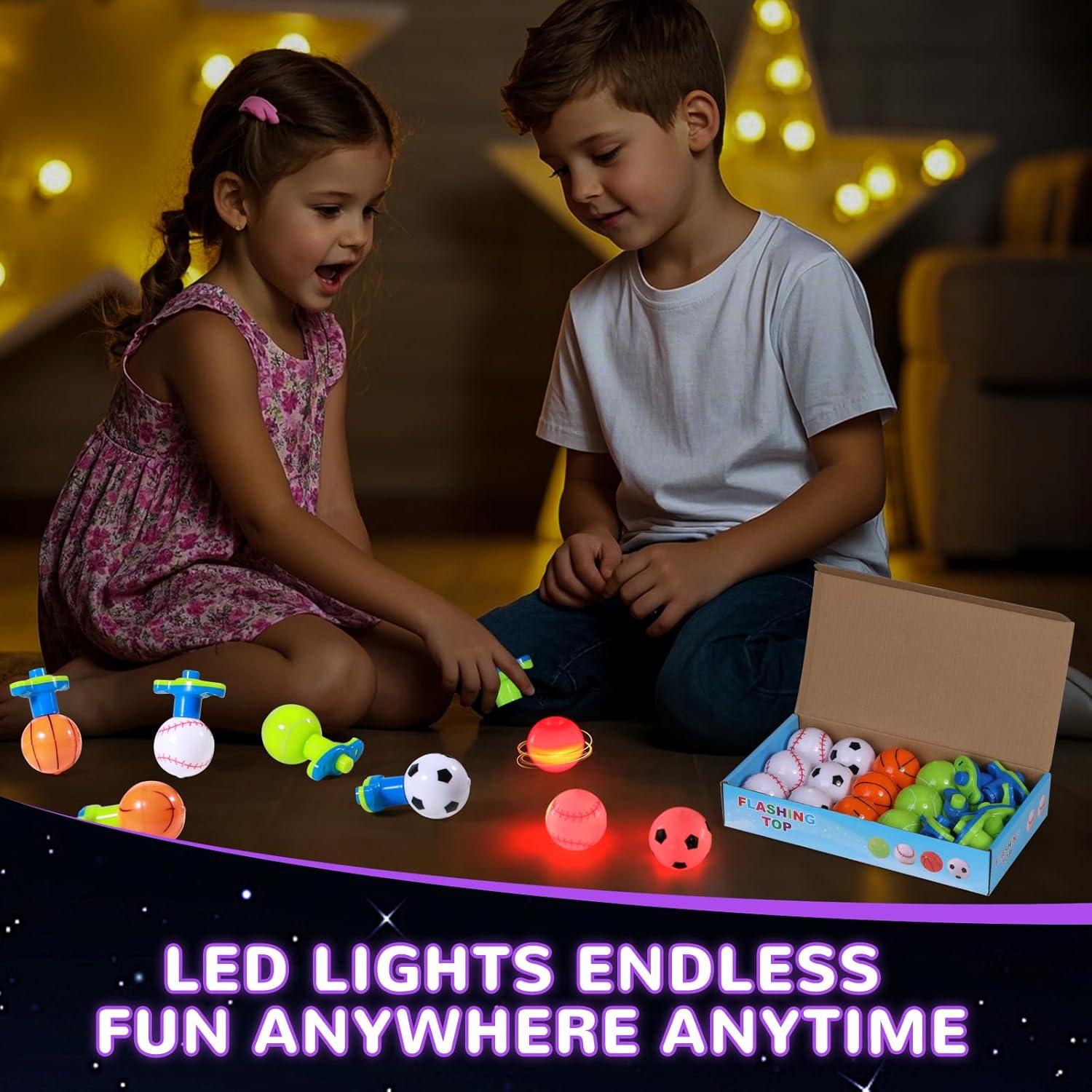 SCIONE 12 Piezas Luces Giratorias Brillantes para Niños