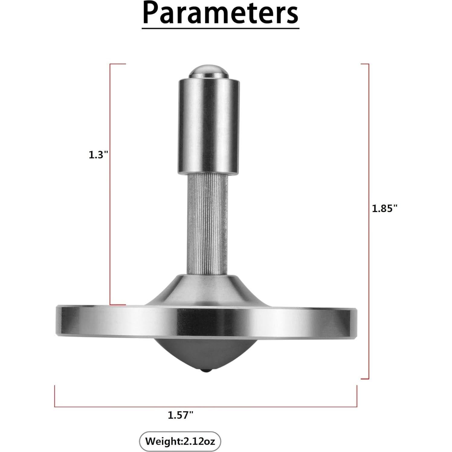 Peonza de Metal S Pro Plateado - Alivio del Estrés, 10 Minutos