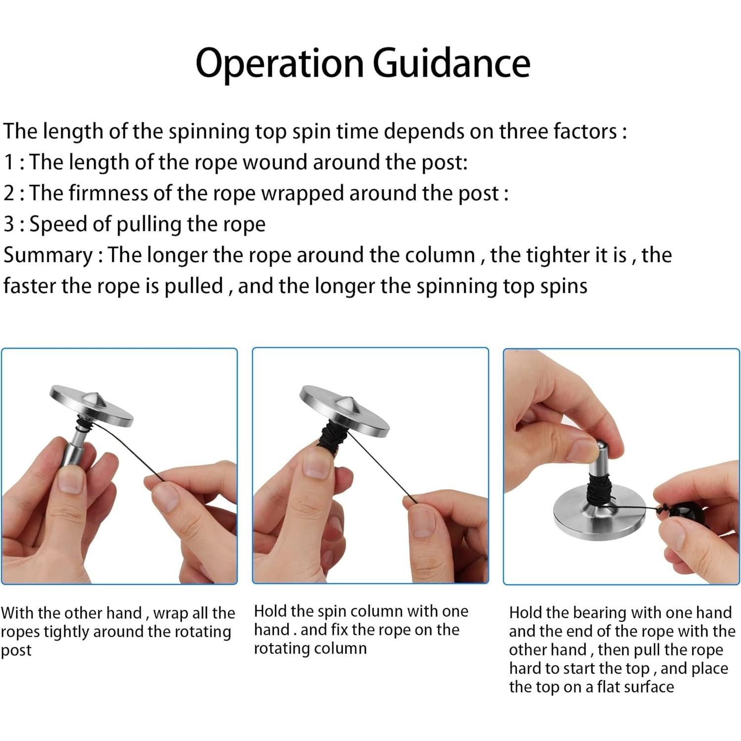 Peonza de Metal S Pro Plateado - Alivio del Estrés, 10 Minutos