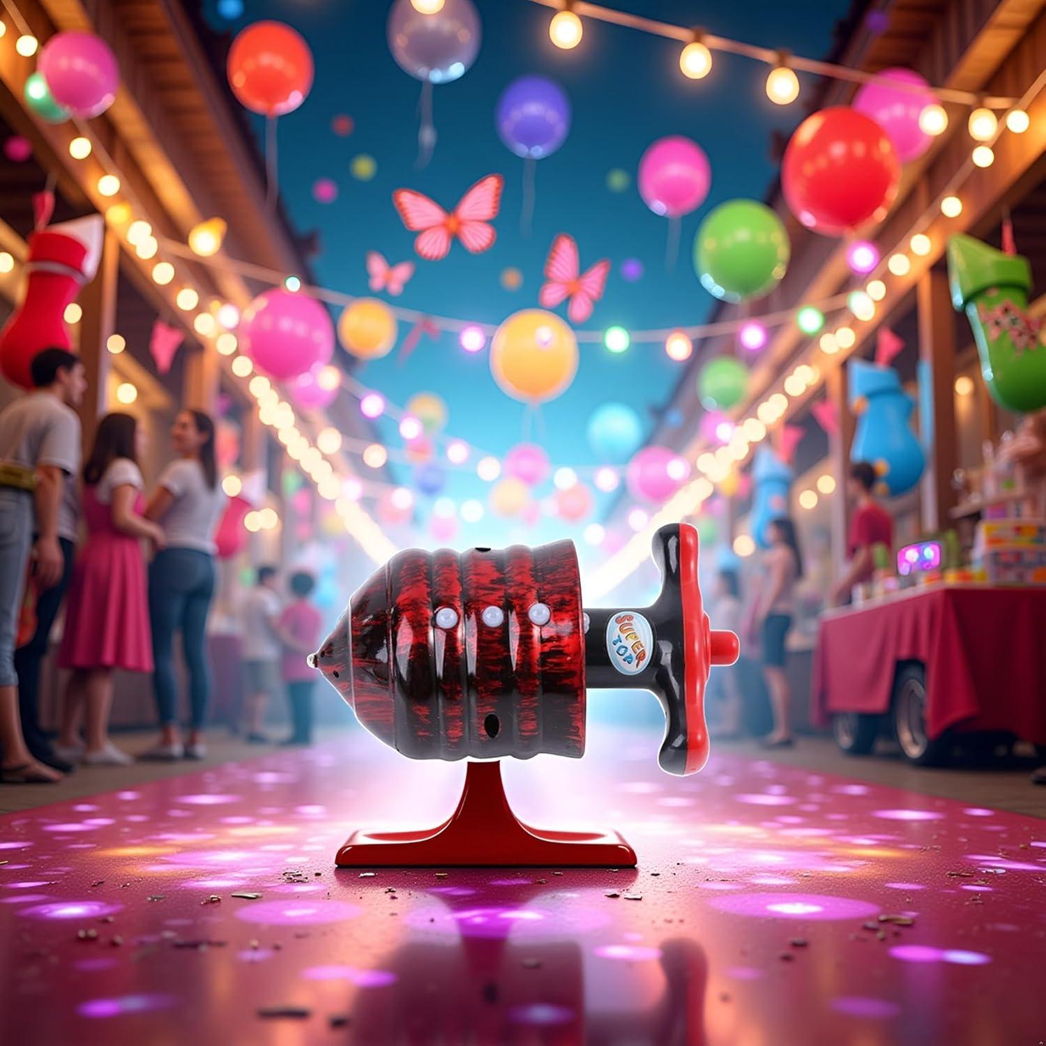 Trompos Musicales Iluminados Wentoenapp - Juguete Rojo 9g