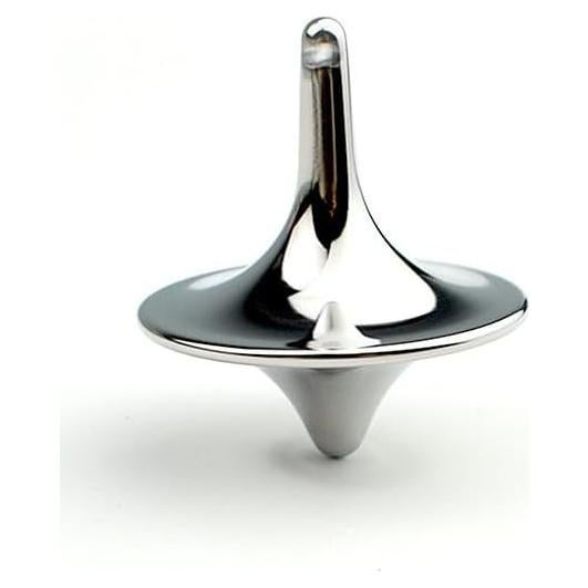Silver Accurate Spinning Top,Portable Precision Metal Spinner Top Premium Exquisite Perfect Balance Desktop Gyro Vintage Totem Zinc Alloy Toy Spinning Top Desk EDC Little Fidget Toy，Activity Centers