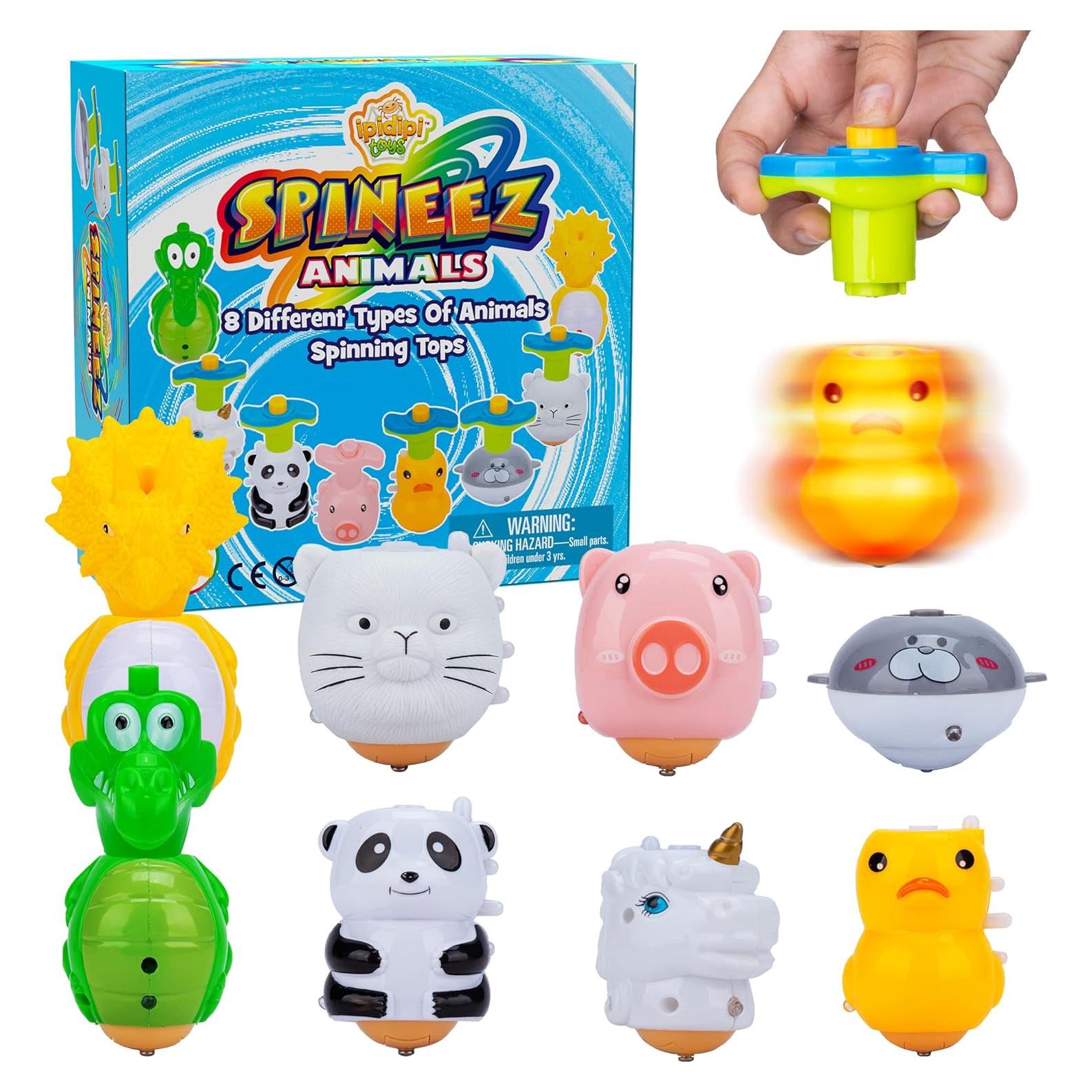 Giroscopios Iluminados IPIDIPI TOYS - 8 Animales LED para Niños