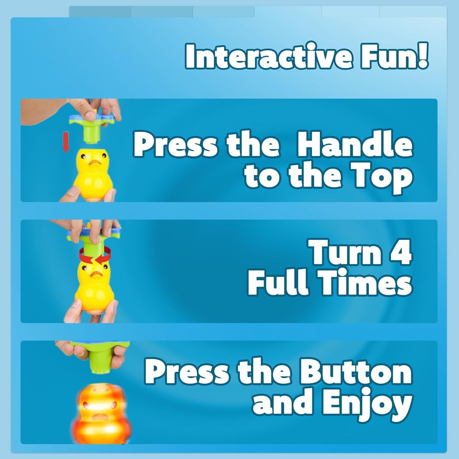 Giroscopios Iluminados IPIDIPI TOYS - 8 Animales LED para Niños