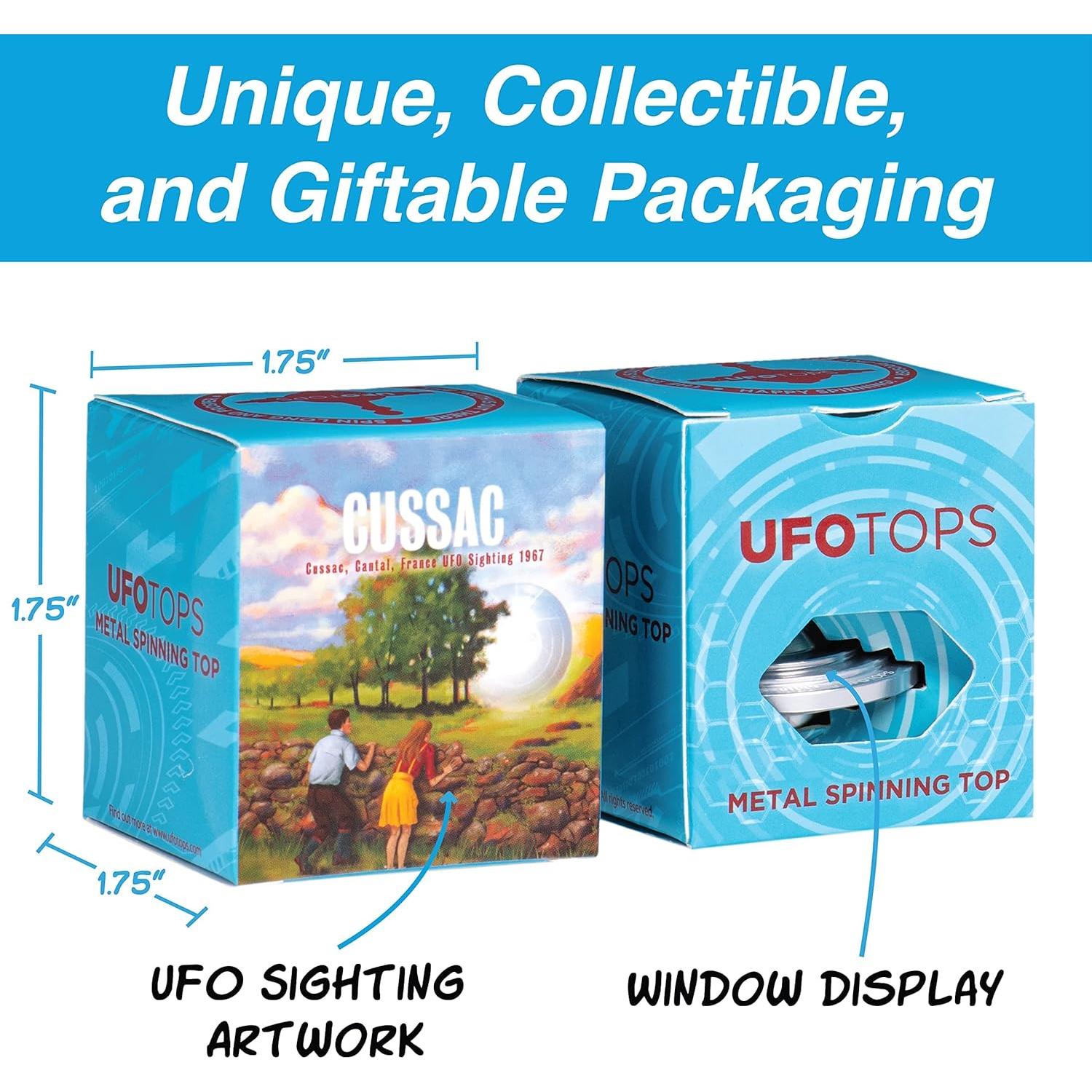 Peonza de Metal UFO Tops Cussac - Acero Psicodélico