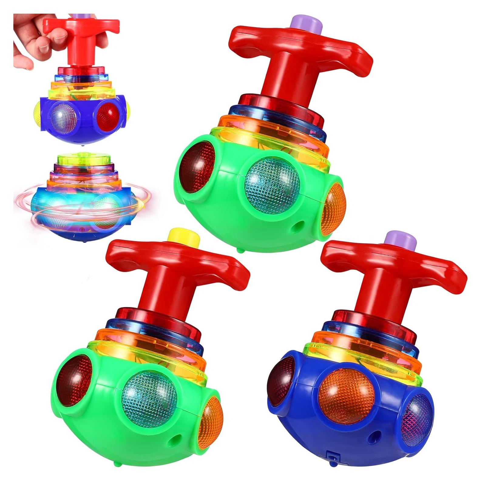 Trompos Giratorios Iluminados TOYANDONA 3 Pcs con Música