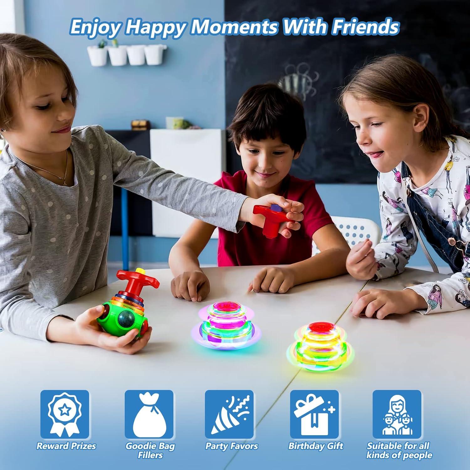 Trompos Giratorios Iluminados TOYANDONA 3 Pcs con Música