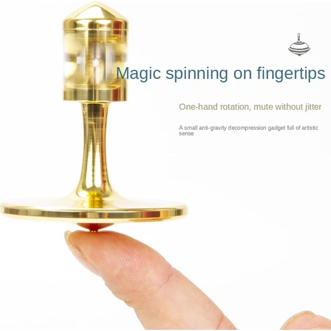 Peonza de Acero Inoxidable HSRBO Antigravedad Dorada