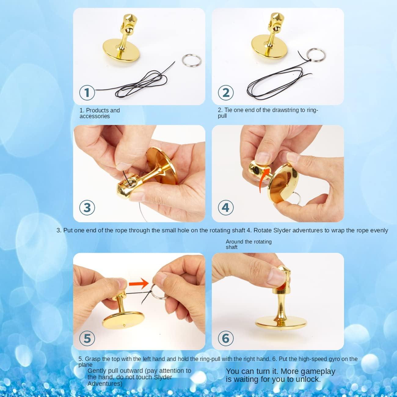 Peonza de Acero Inoxidable HSRBO Antigravedad Dorada