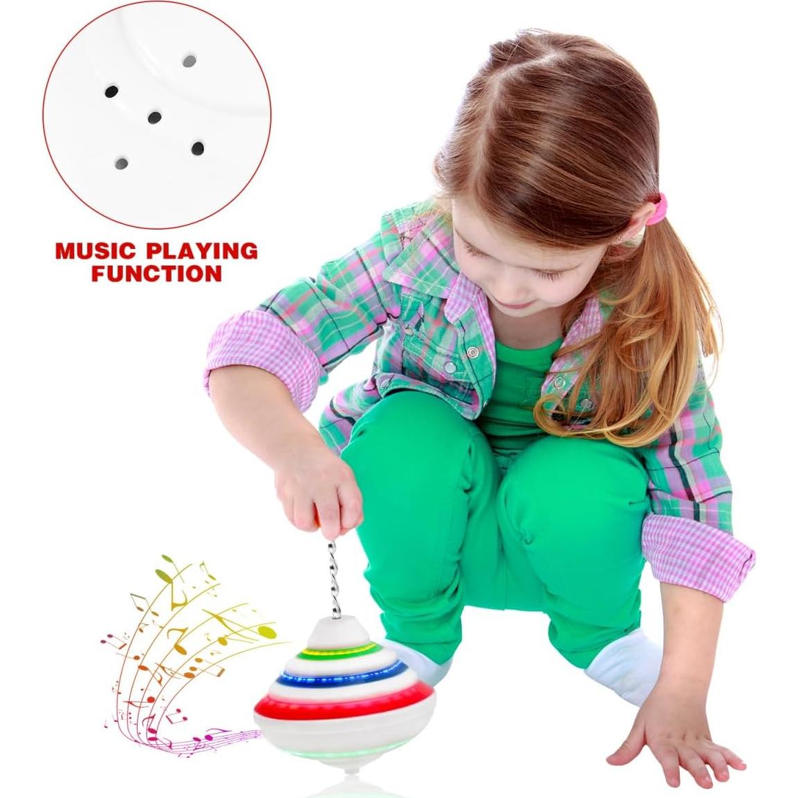 Trompo Giratorio Musical con LED STOBOK para Niños