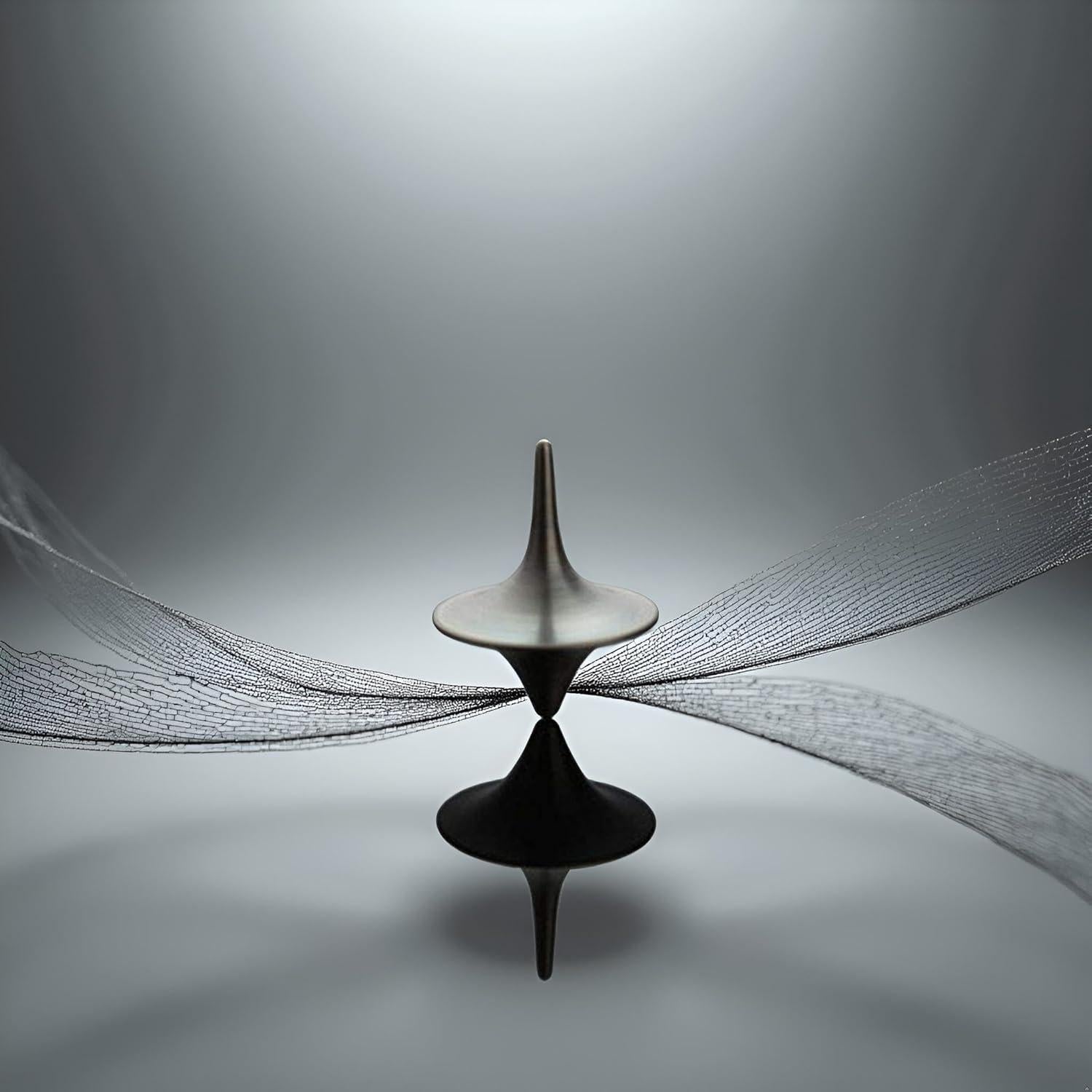 Trompo Giratorio de Plata DPWOUM - Juguete de Escritorio Premium