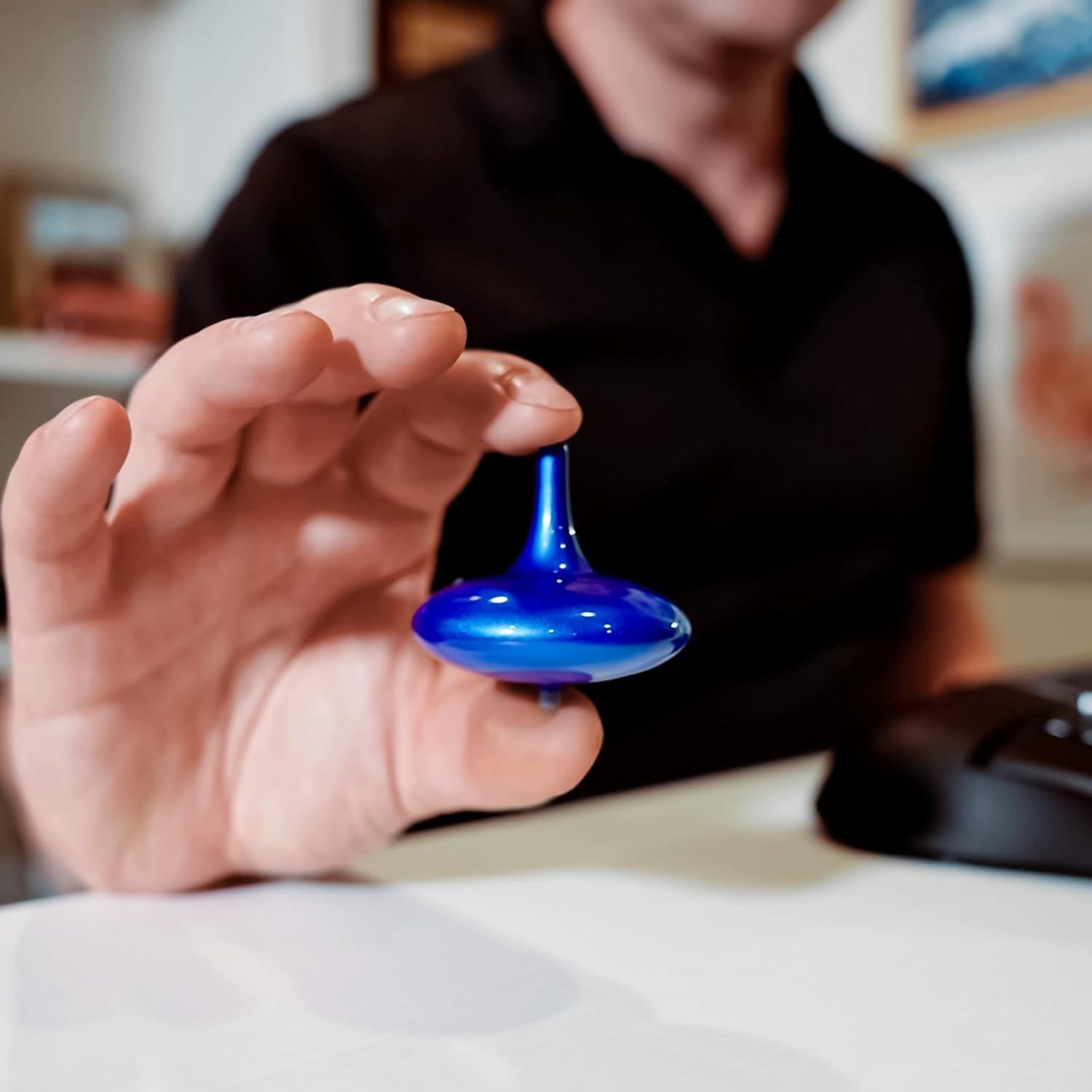 Trompo Eléctrico Cinético HAUTECH - 6 Horas de Giro LED Azul