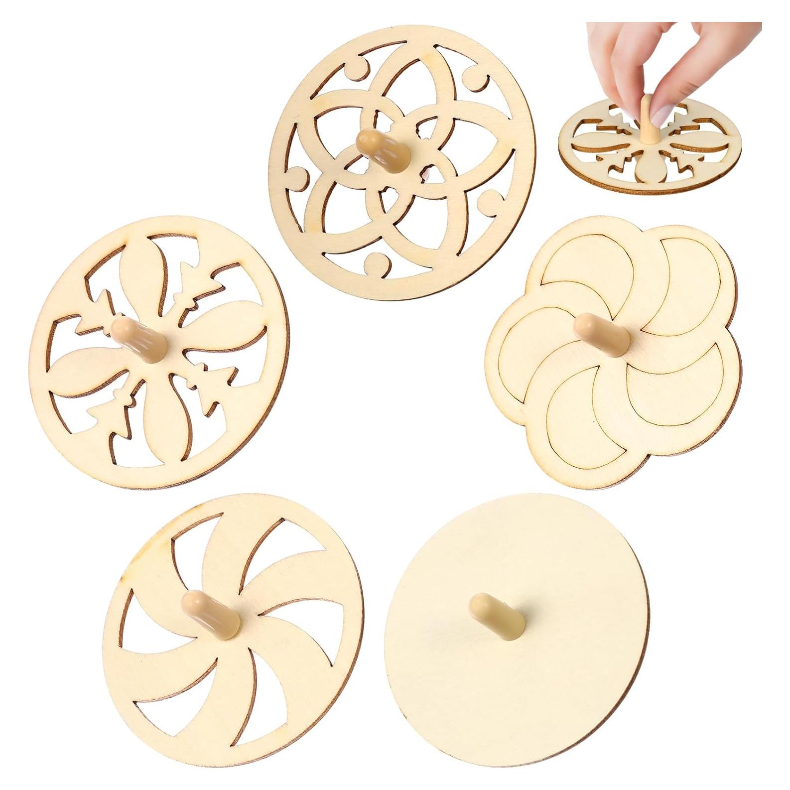 Trompos de Madera NUOBESTY 20pcs - Juguetes de Pintura para Niños