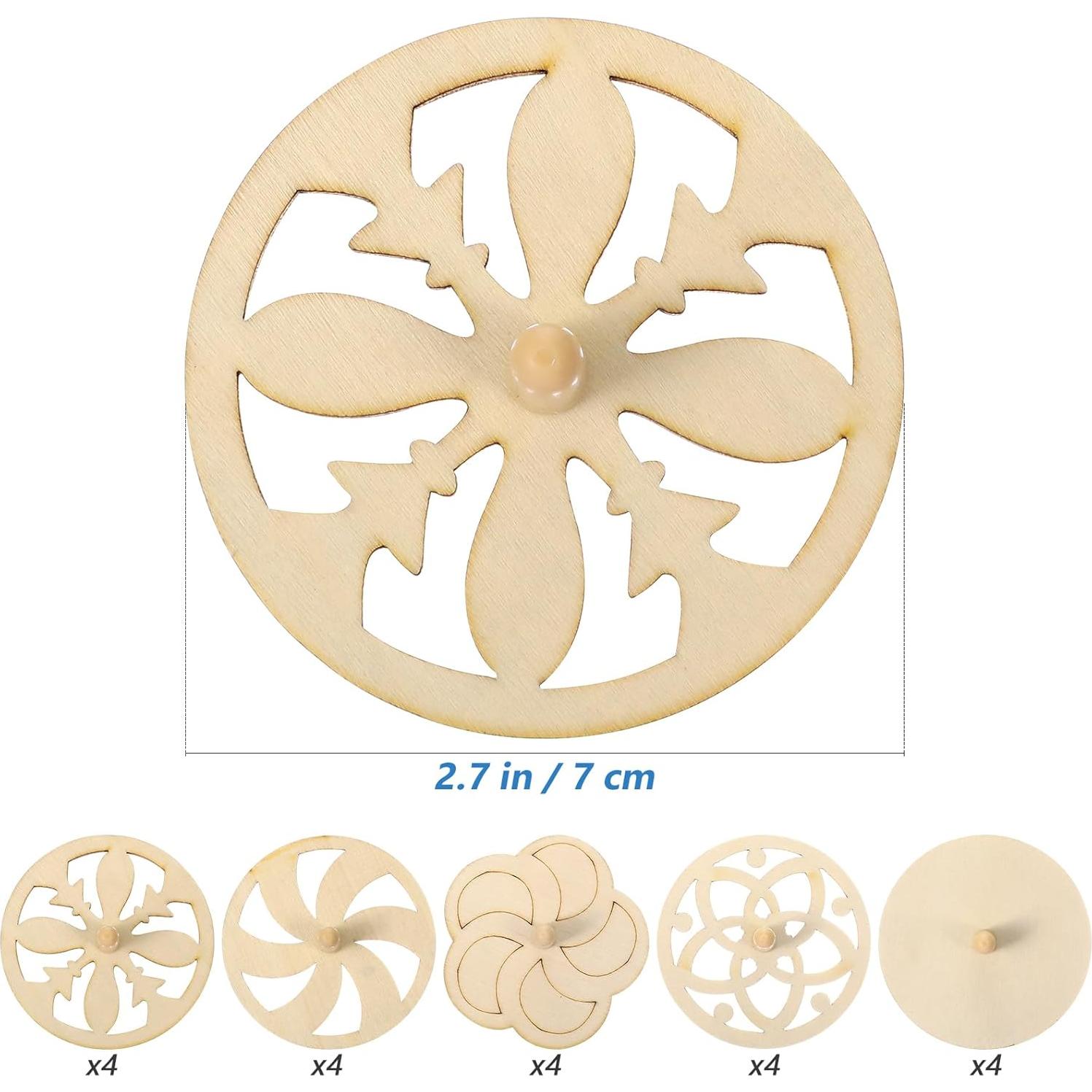 Trompos de Madera NUOBESTY 20pcs - Juguetes de Pintura para Niños