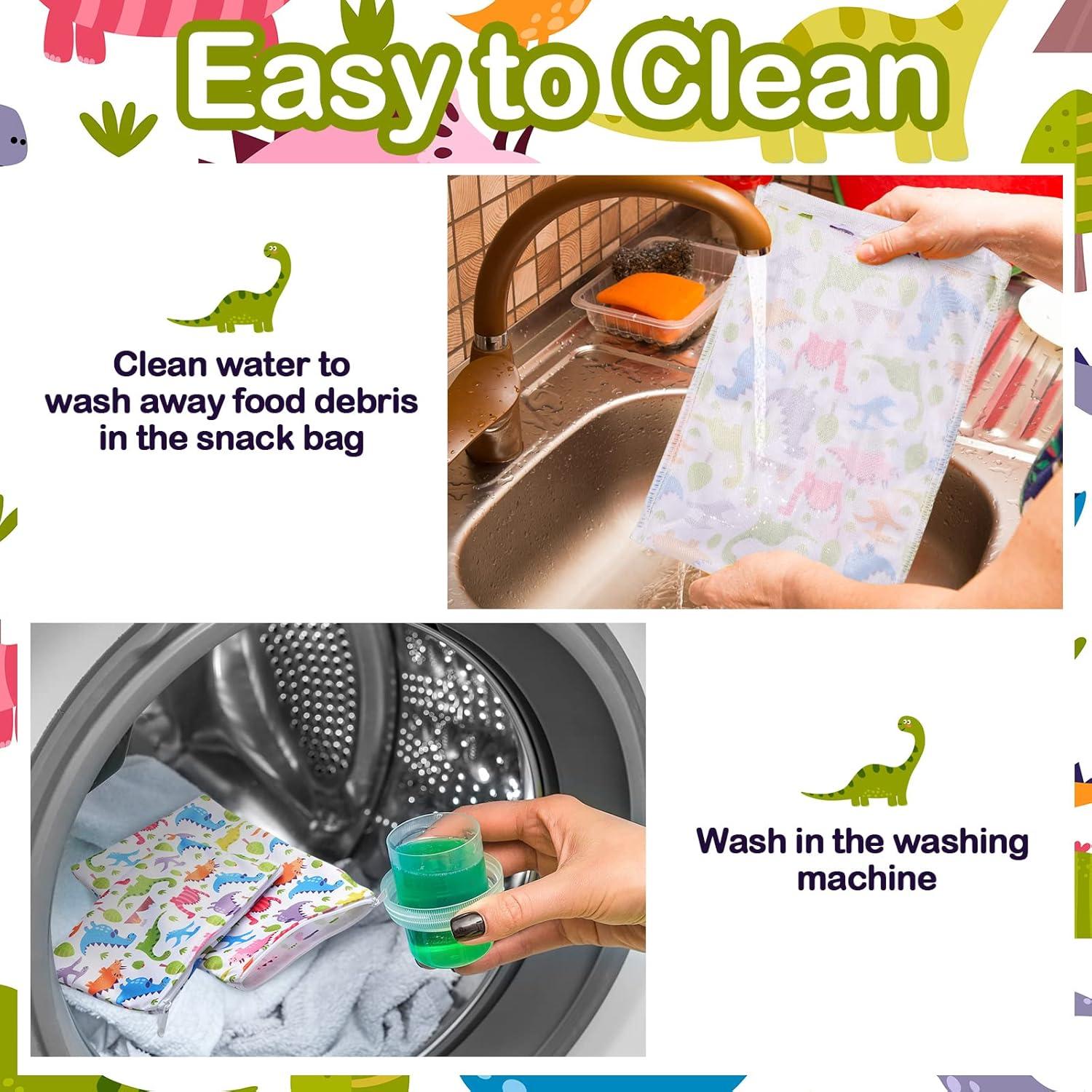 5 Bolsas de Snack Reutilizables Zonon - 2 Grandes, 2 Medianas, 1 Pequeña