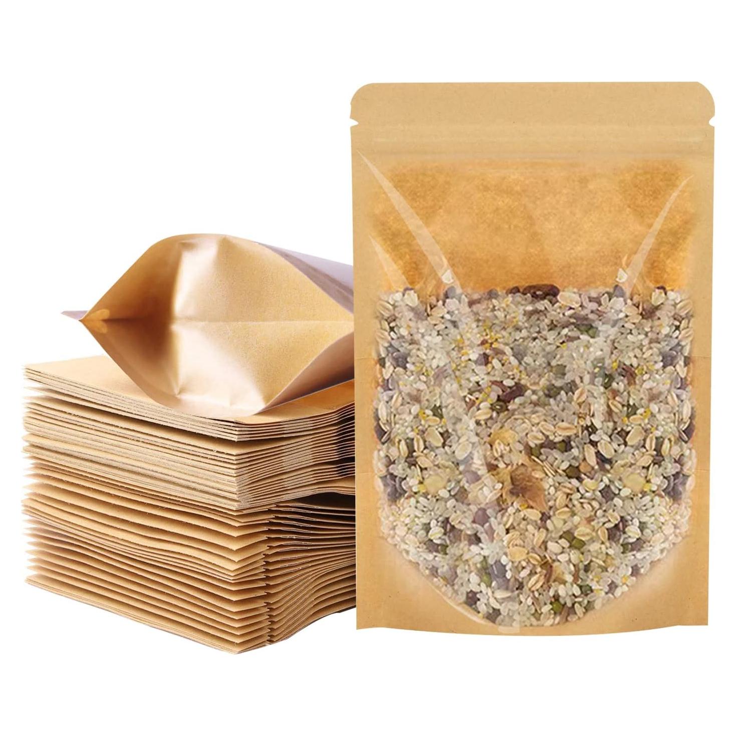 100 Bolsas de Papel Kraft Reutilizables 10x15 cm SixWeKit