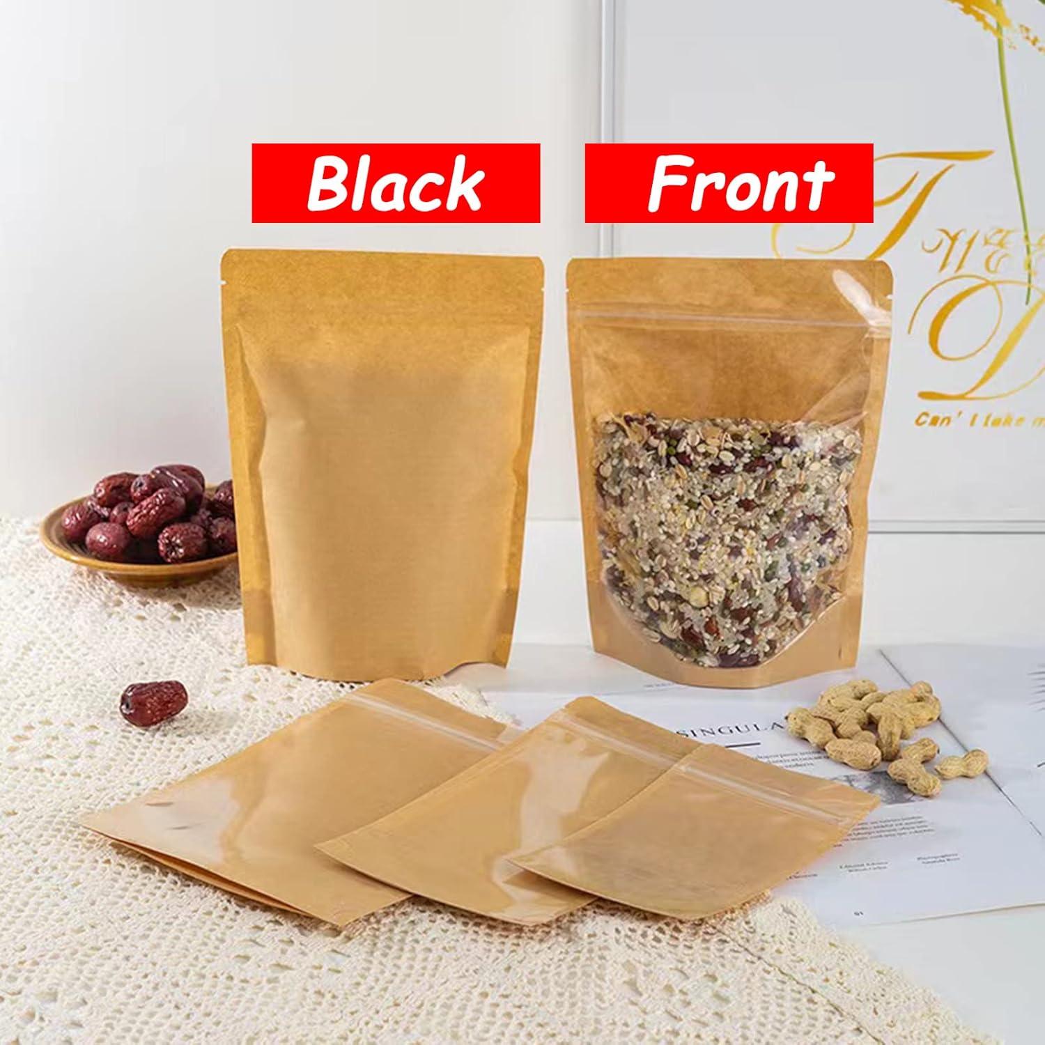 100 Bolsas de Papel Kraft Reutilizables 10x15 cm SixWeKit