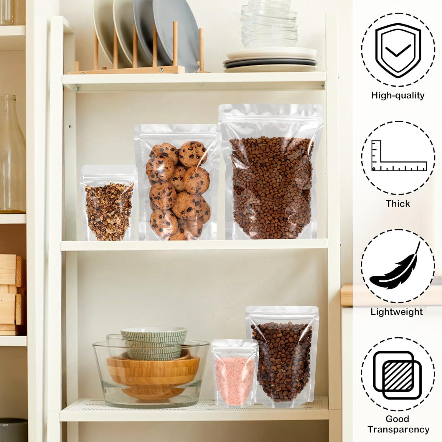 Bolsas de Pie Reseñables Transparentes Blisstime 50 Unidades 16x24 cm