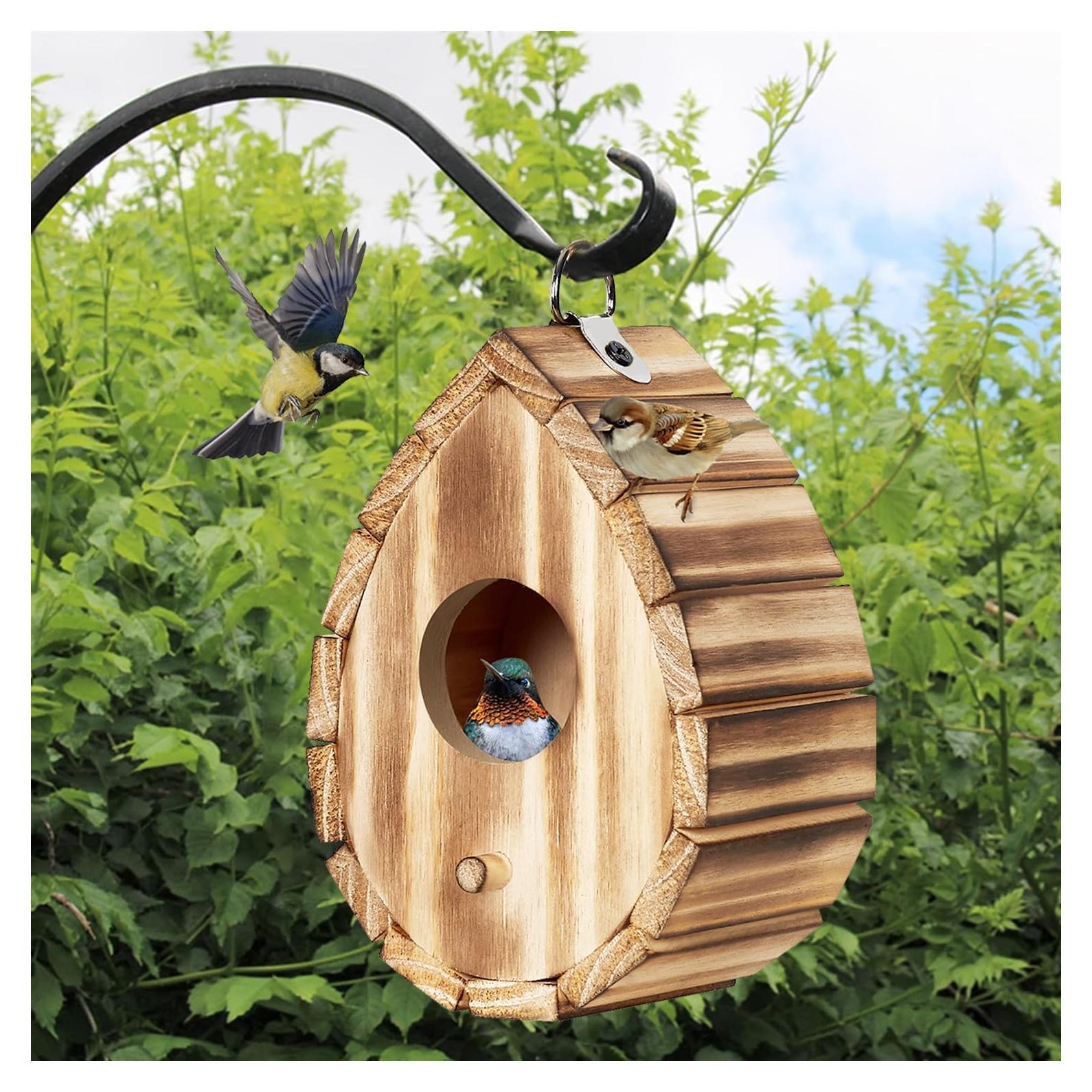 Casa de Aves de Madera CLACKIBUKVYZ para Colibrí y Jilgueros