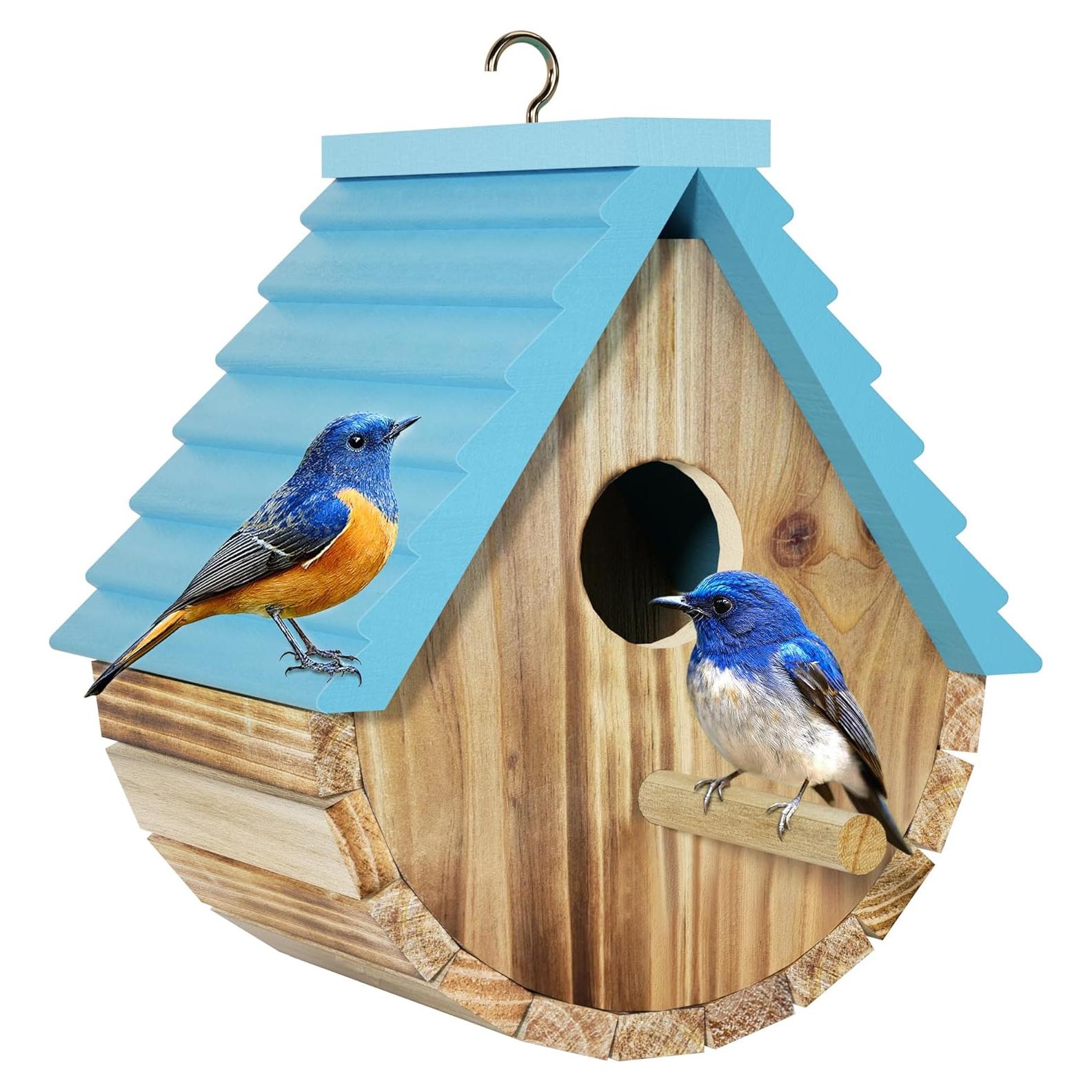 Casa para Aves Auslar de Madera para Exteriores 17.8x20x15.1cm