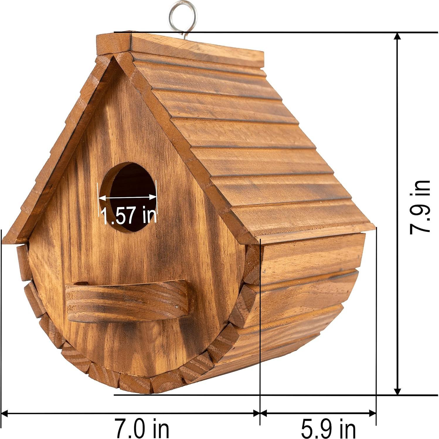 Casa para Aves MIXUMON de Madera de Pino 15x17.5x19.8cm