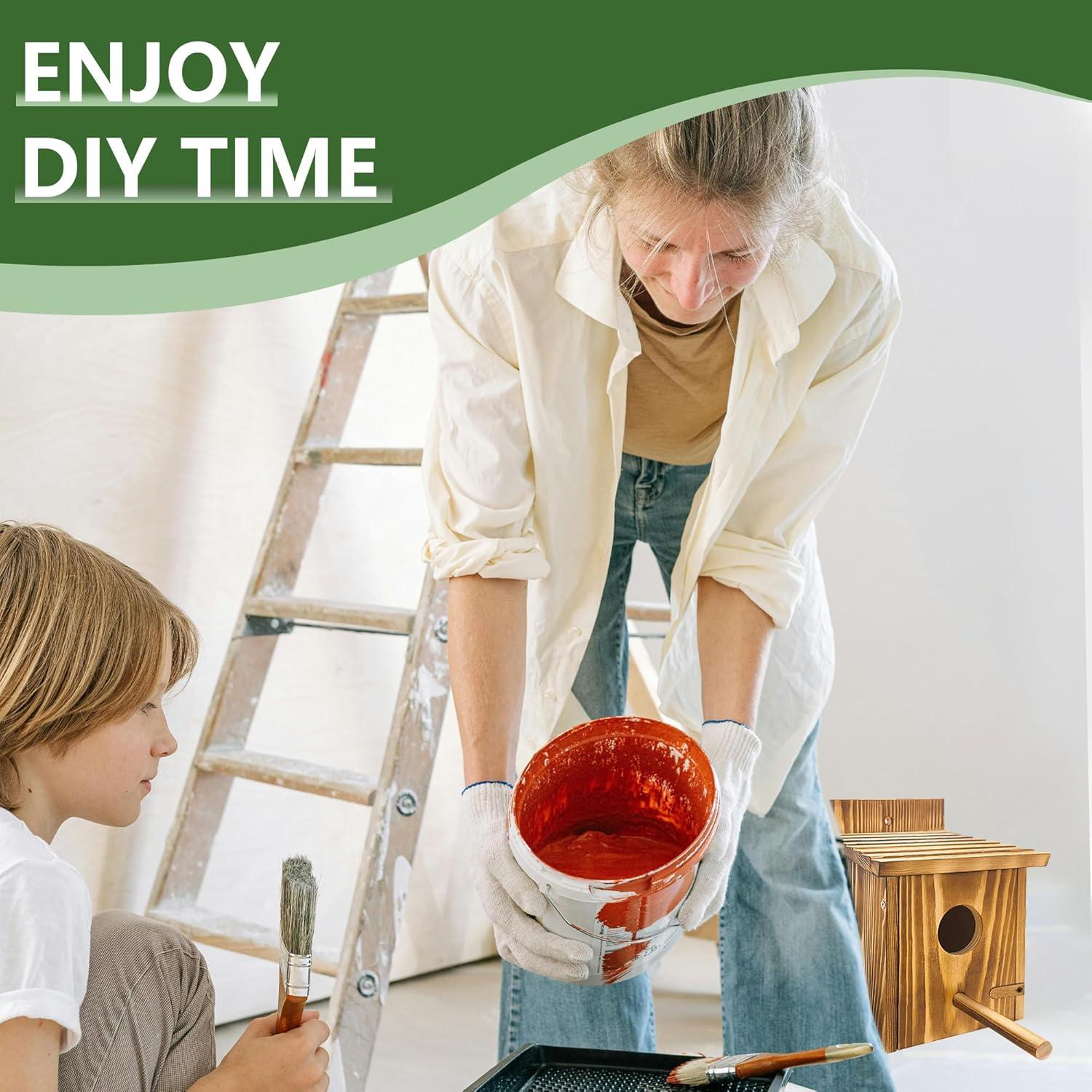 Casa para pájaros de madera KWISAMR con percha desmontable