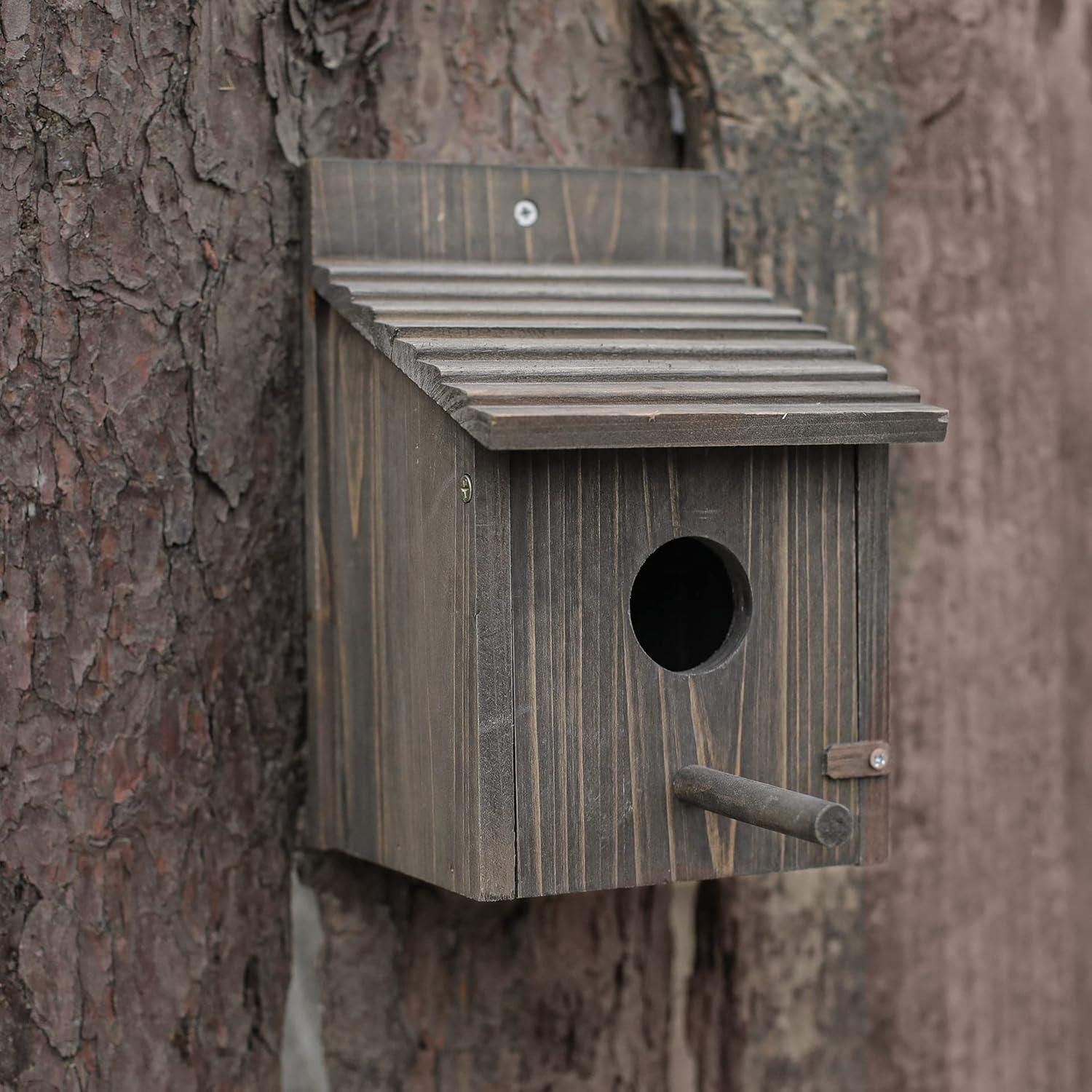 Casa para Aves de Madera NATUREYLWL 15x15x21.8cm Exterior