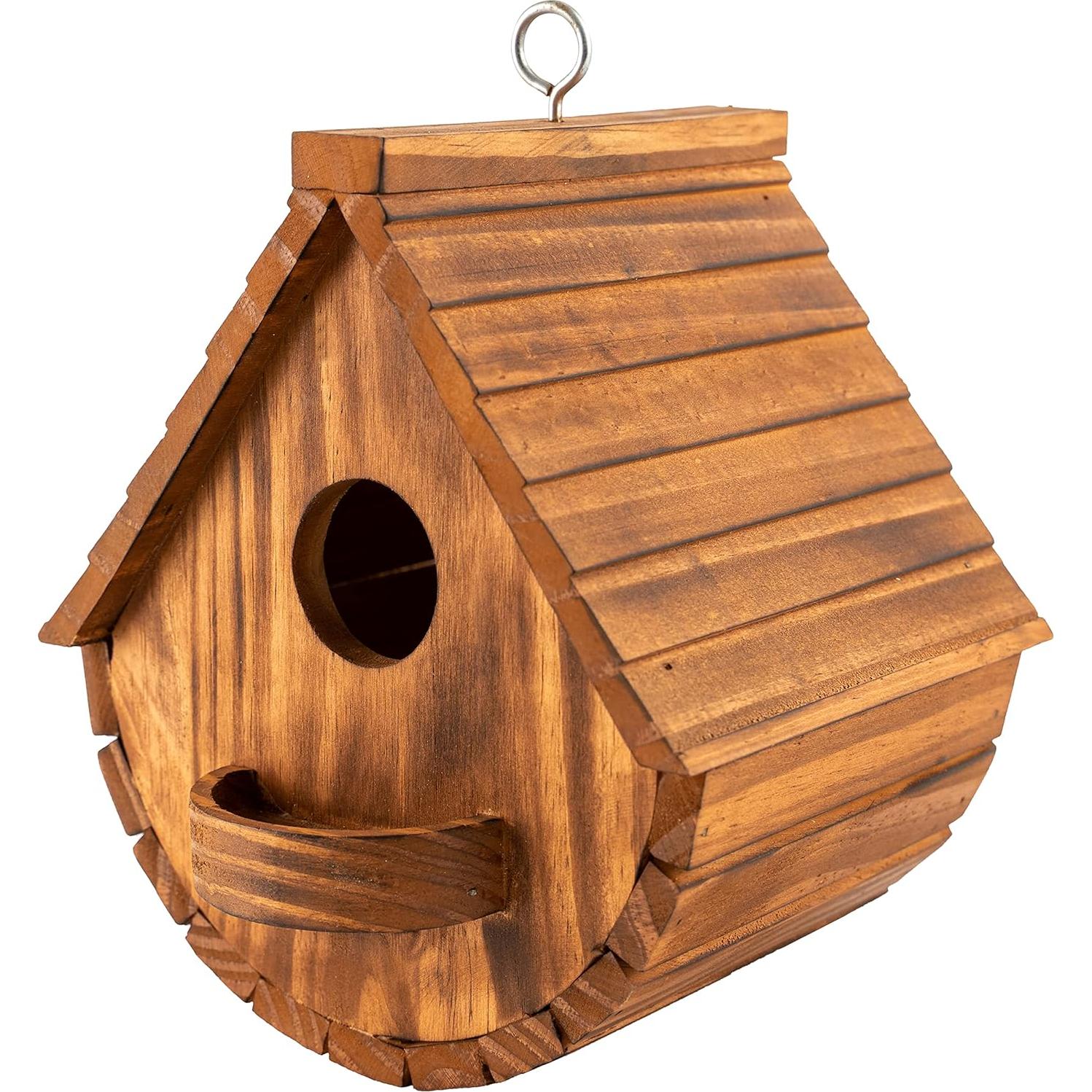 Juego de 2 Casas para Aves COLEBA de Madera para Jardín