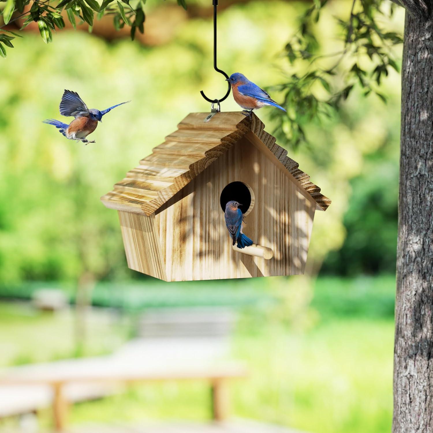 Casa de Aves Auslar de Madera para Exterior 22.5x18.5cm