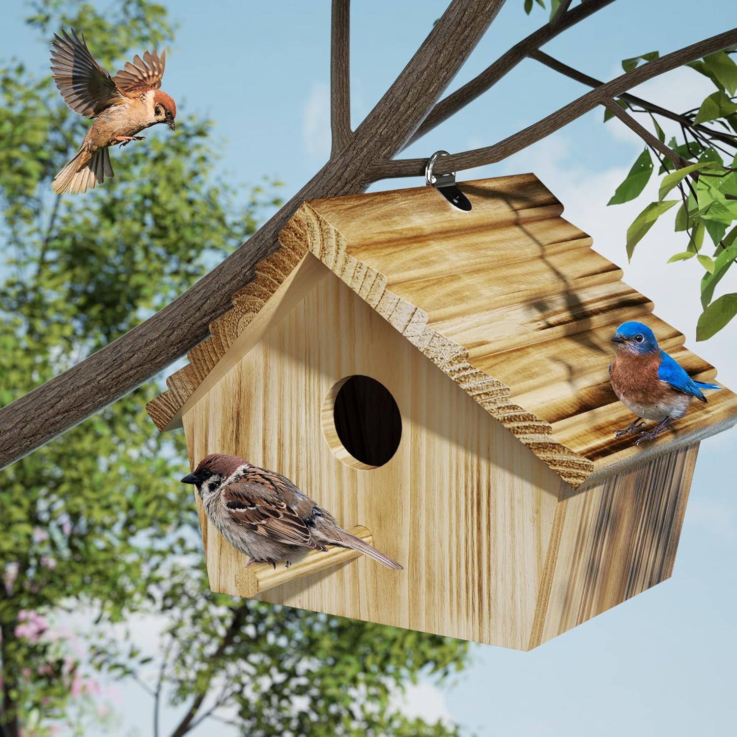 Casa de Aves Auslar de Madera para Exterior 22.5x18.5cm