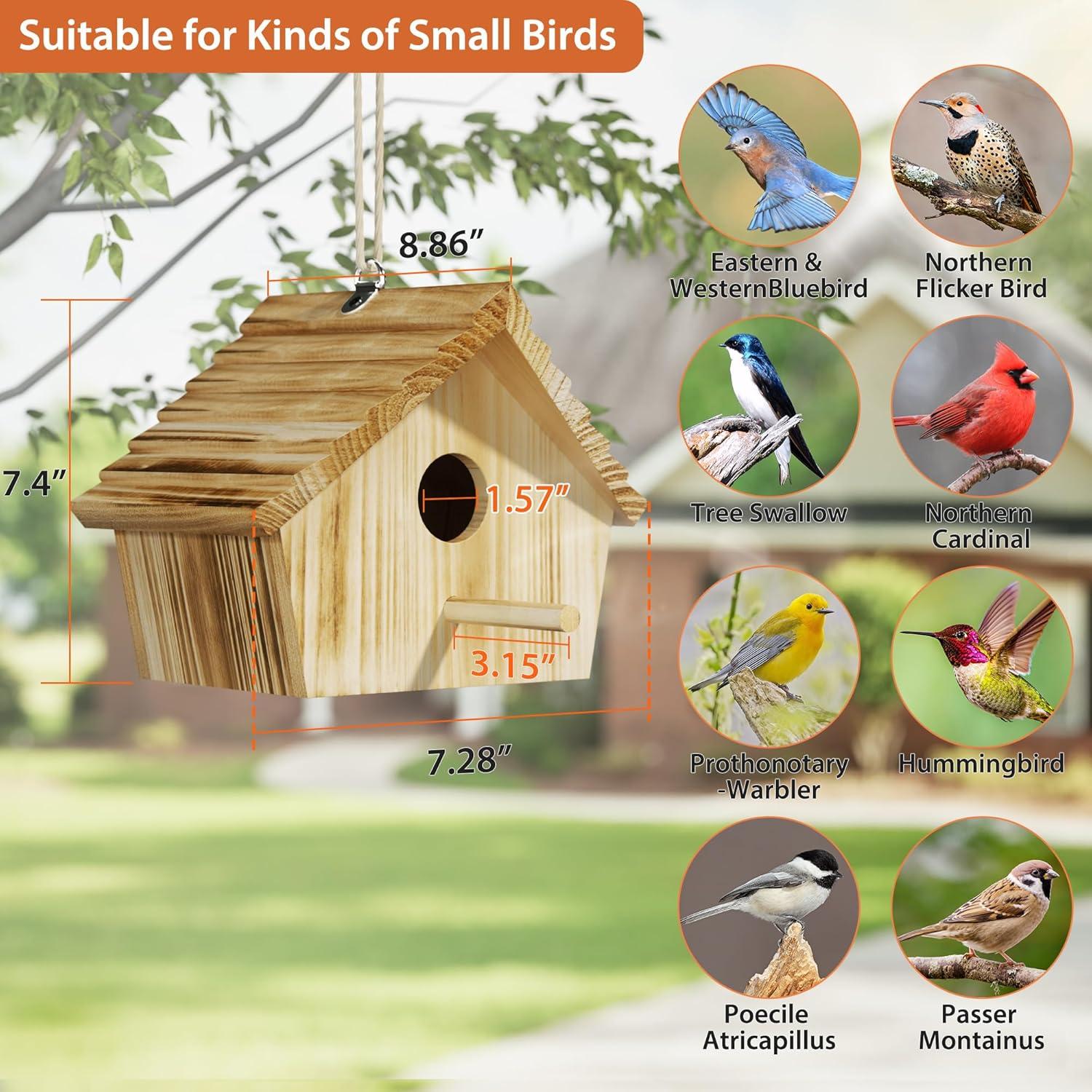 Casa de Aves Auslar de Madera para Exterior 22.5x18.5cm