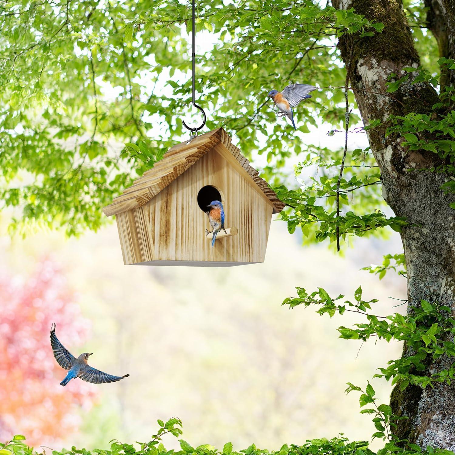 Casa de Aves Auslar de Madera para Exterior 22.5x18.5cm