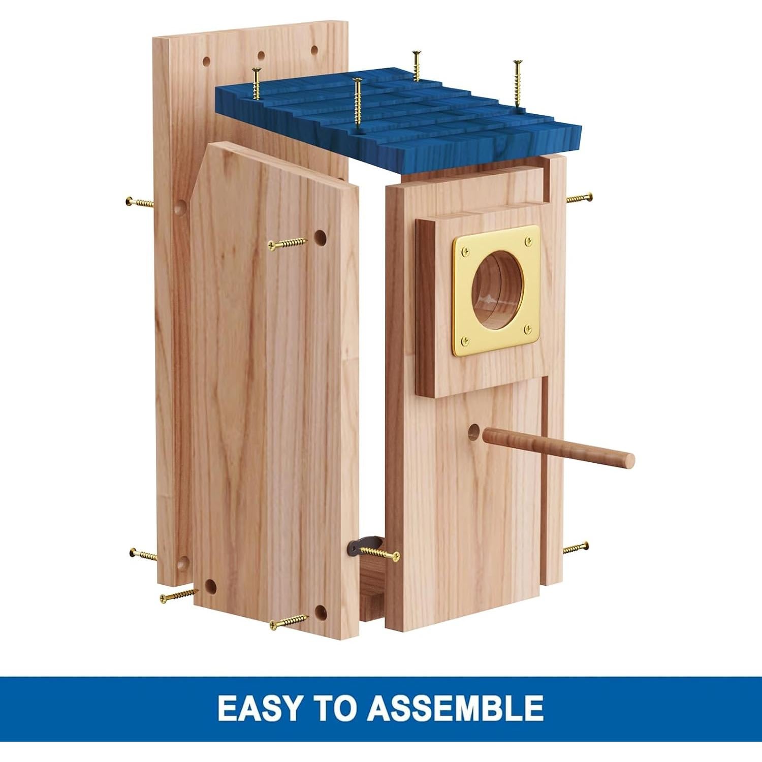 Casas para Aves ColorfulLaVie 2 Pack Madera Natural 28.4x8x24.99cm