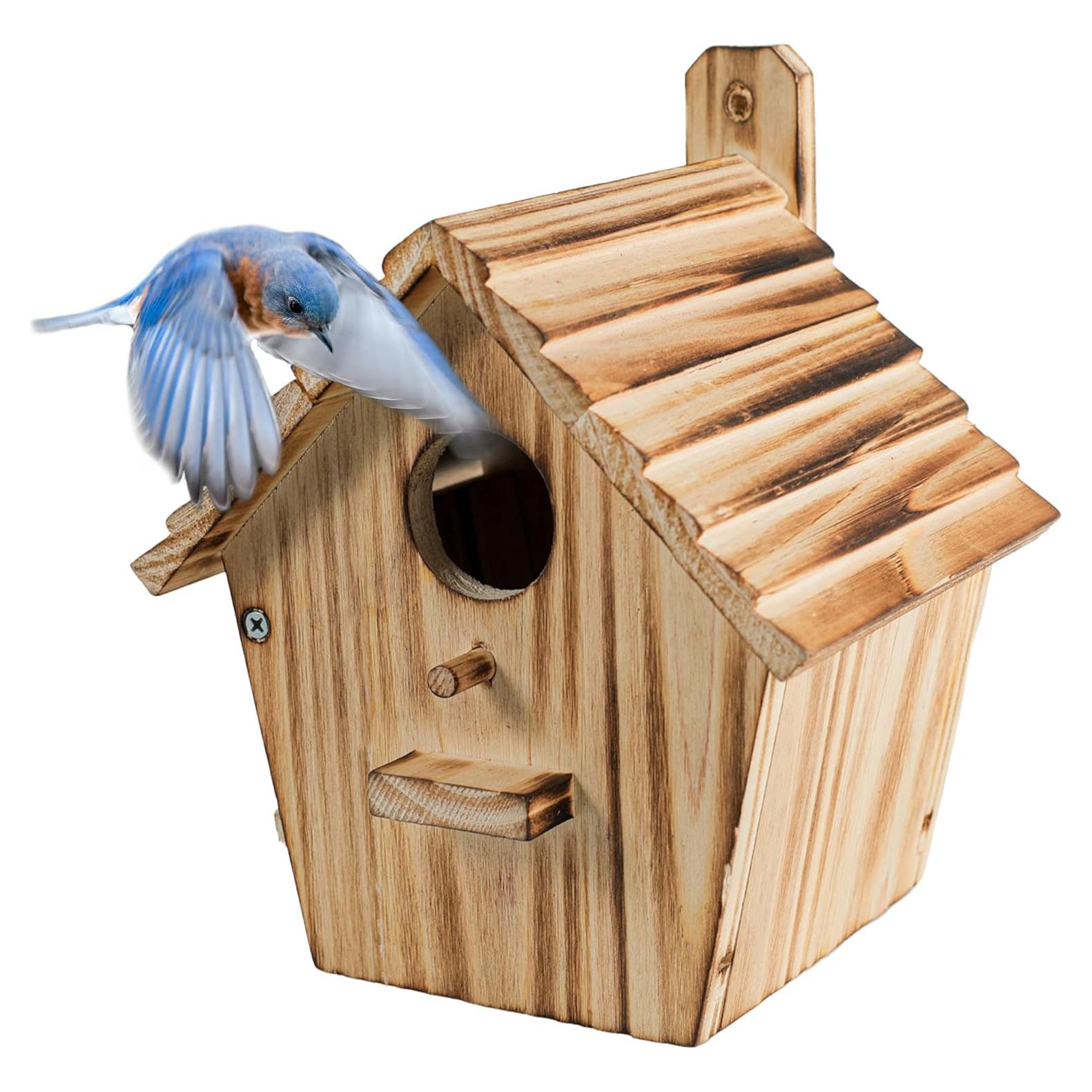 Casa de Aves de Madera NATUREYLWL Modelo B8 para Jardín