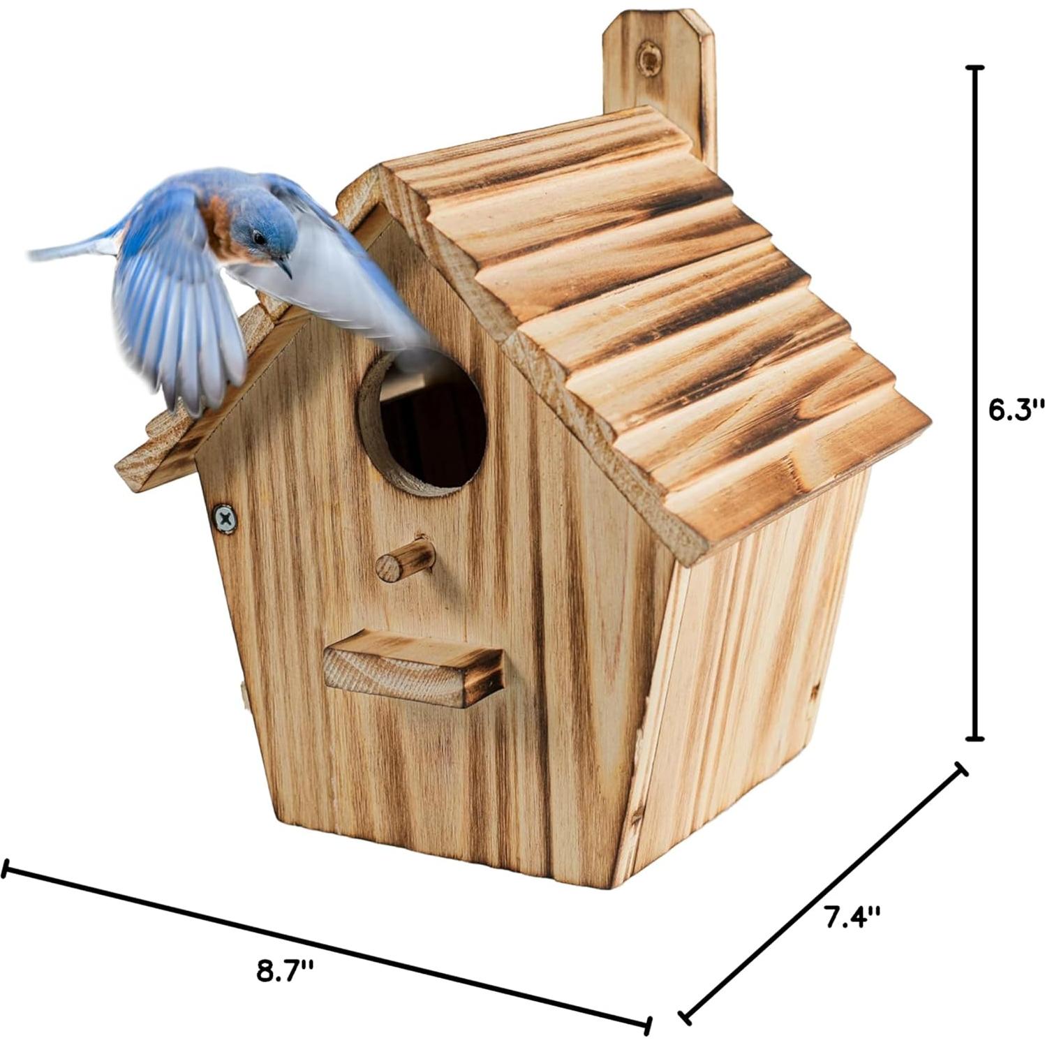 Casa de Aves de Madera NATUREYLWL Modelo B8 para Jardín