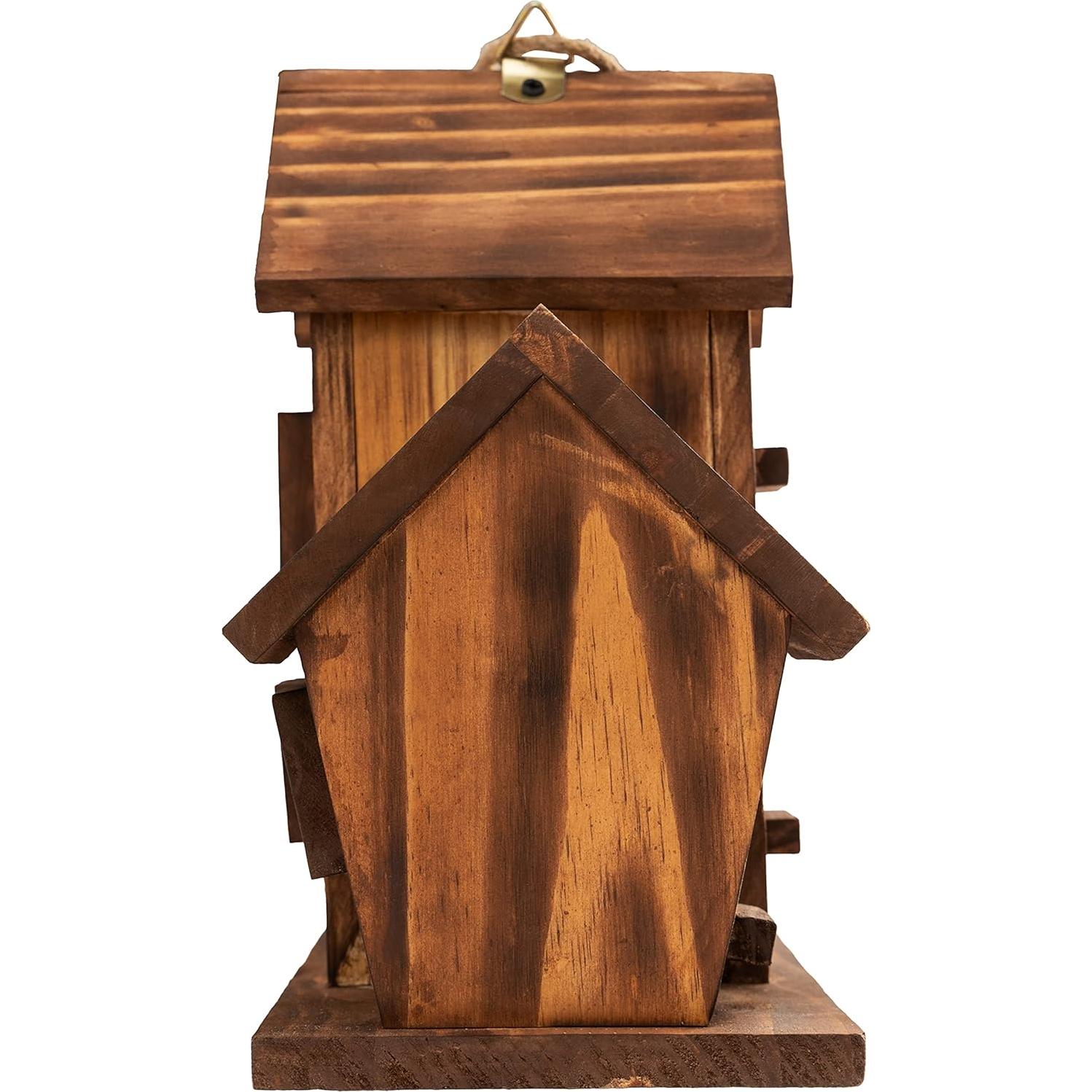 Casa para Aves de Madera de Pino COLEBA 4 Habitaciones 12.7x30.5cm