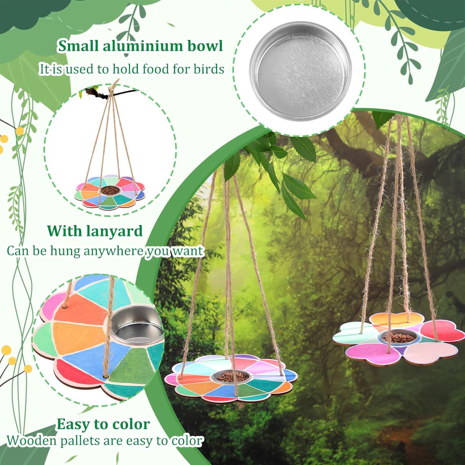 Kit de Alimentador de Aves DoubleFill 24 Piezas Madera DIY