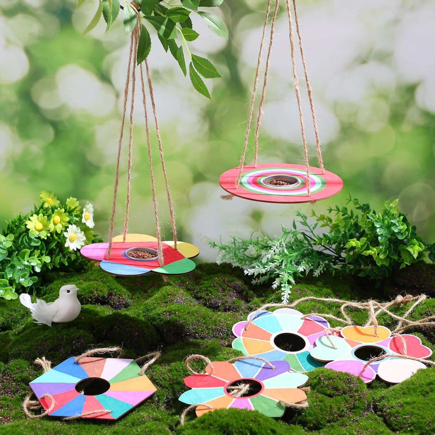 Kit de Alimentador de Aves DoubleFill 24 Piezas Madera DIY