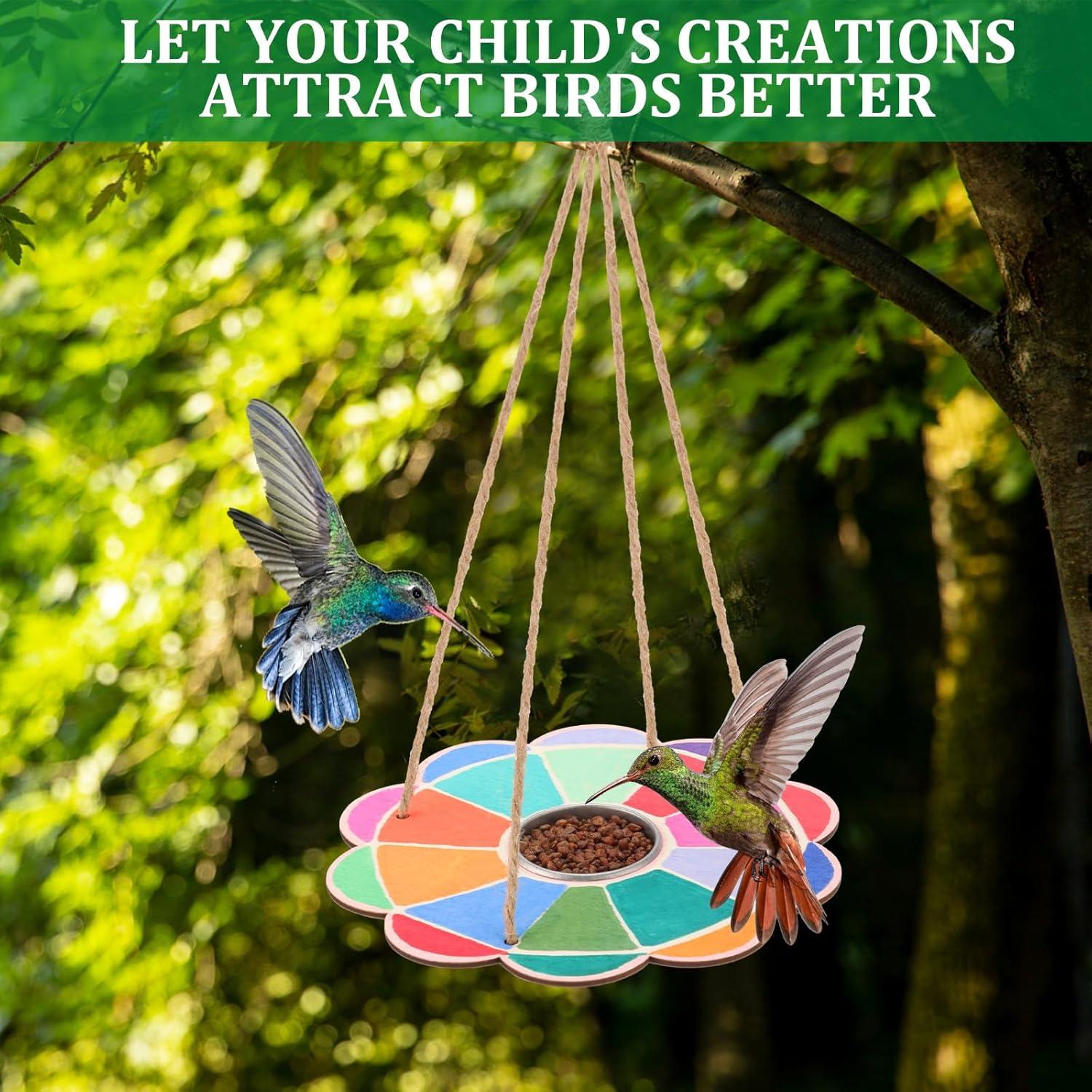 Kit de Alimentador de Aves DoubleFill 24 Piezas Madera DIY