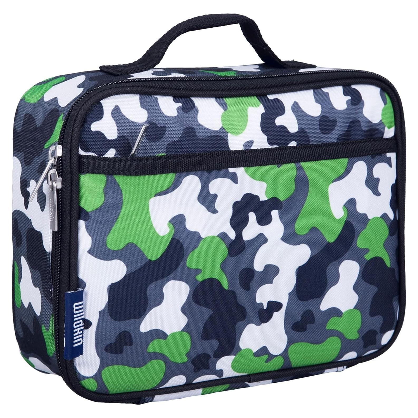 Caja de Almuerzo Aislada Wildkin para Niños Camuflaje Verde