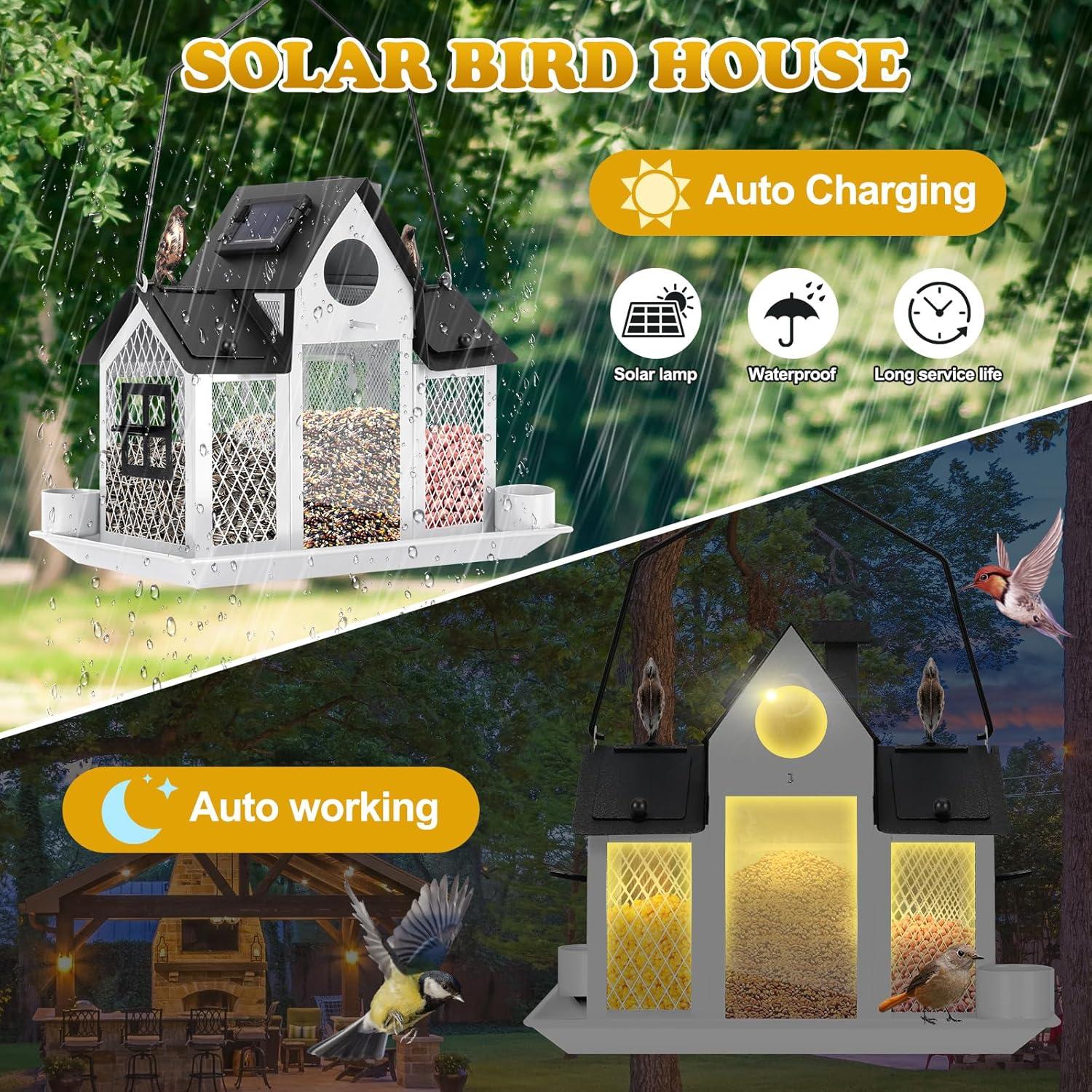 Comedero Solar para Aves YADOOLIFE Blanco 2.27 kg Resistente