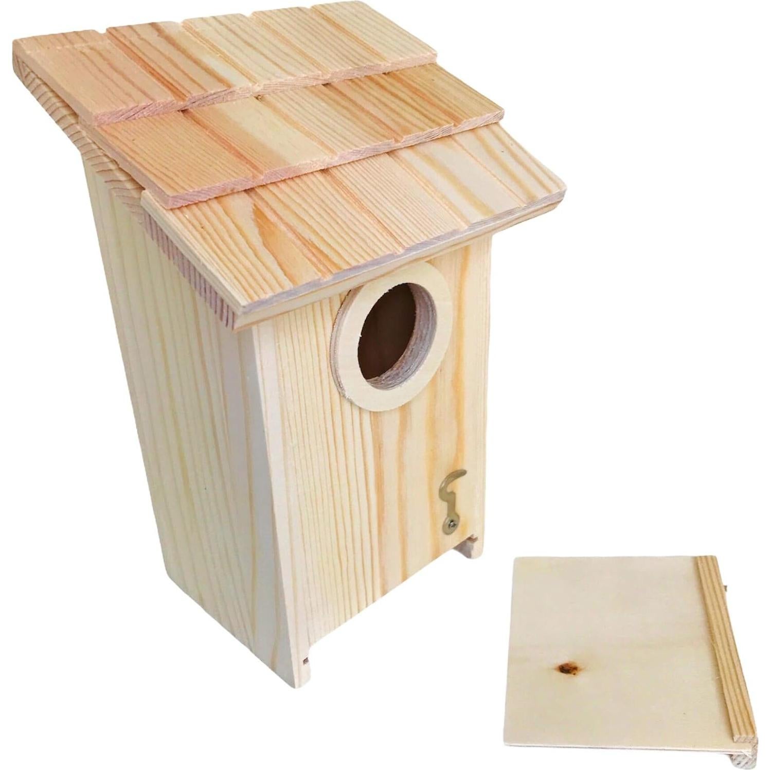 Paquete de 3 casas para pájaros Oojami - Madera sin terminar