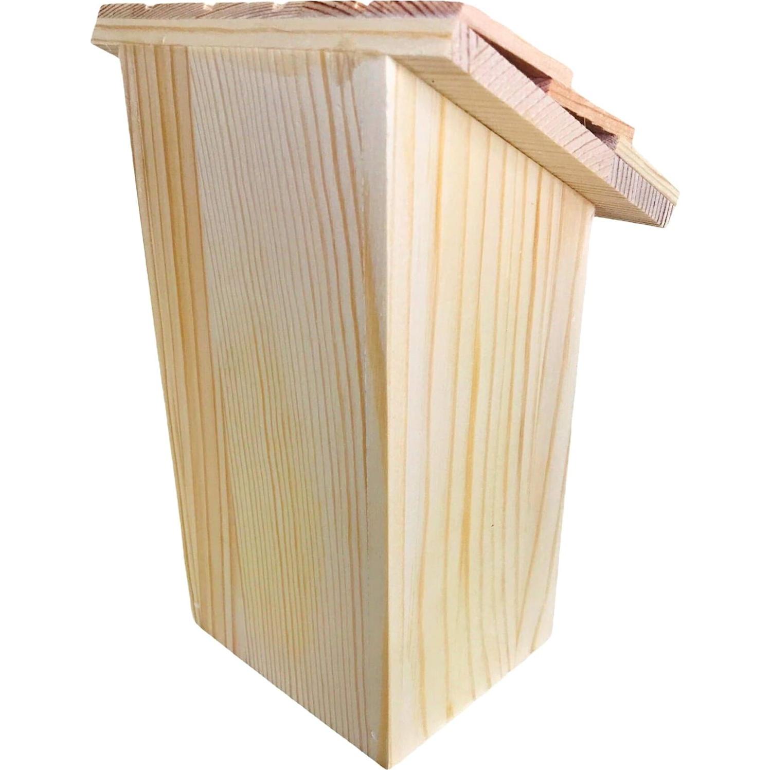 Paquete de 3 casas para pájaros Oojami - Madera sin terminar